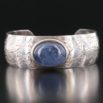 S. Kirk & Son Sterling Lily of the Valley Tanzanite Cuff