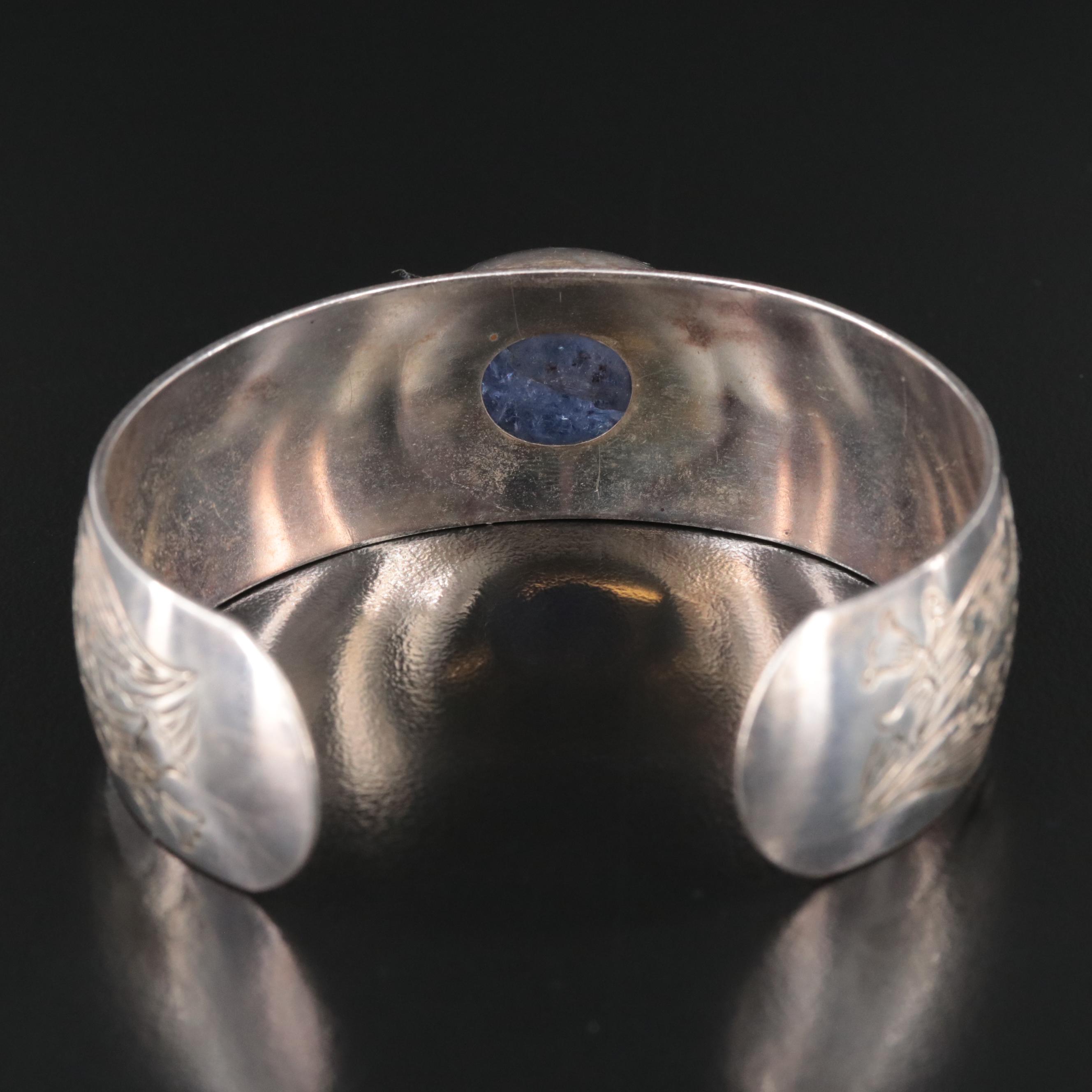 S. Kirk & Son Sterling Lily of the Valley Tanzanite Cuff