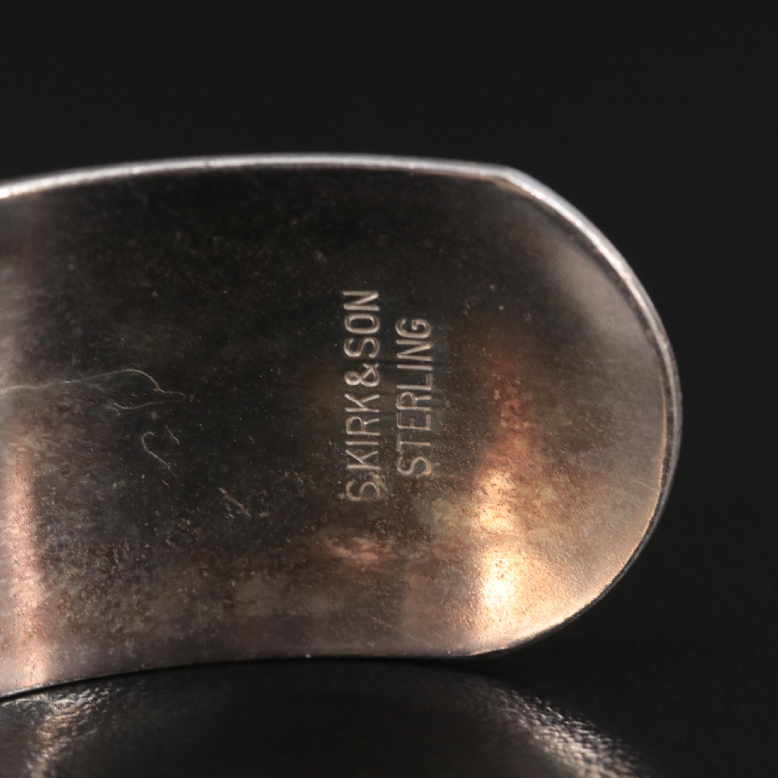 S. Kirk & Son Sterling Lily of the Valley Tanzanite Cuff