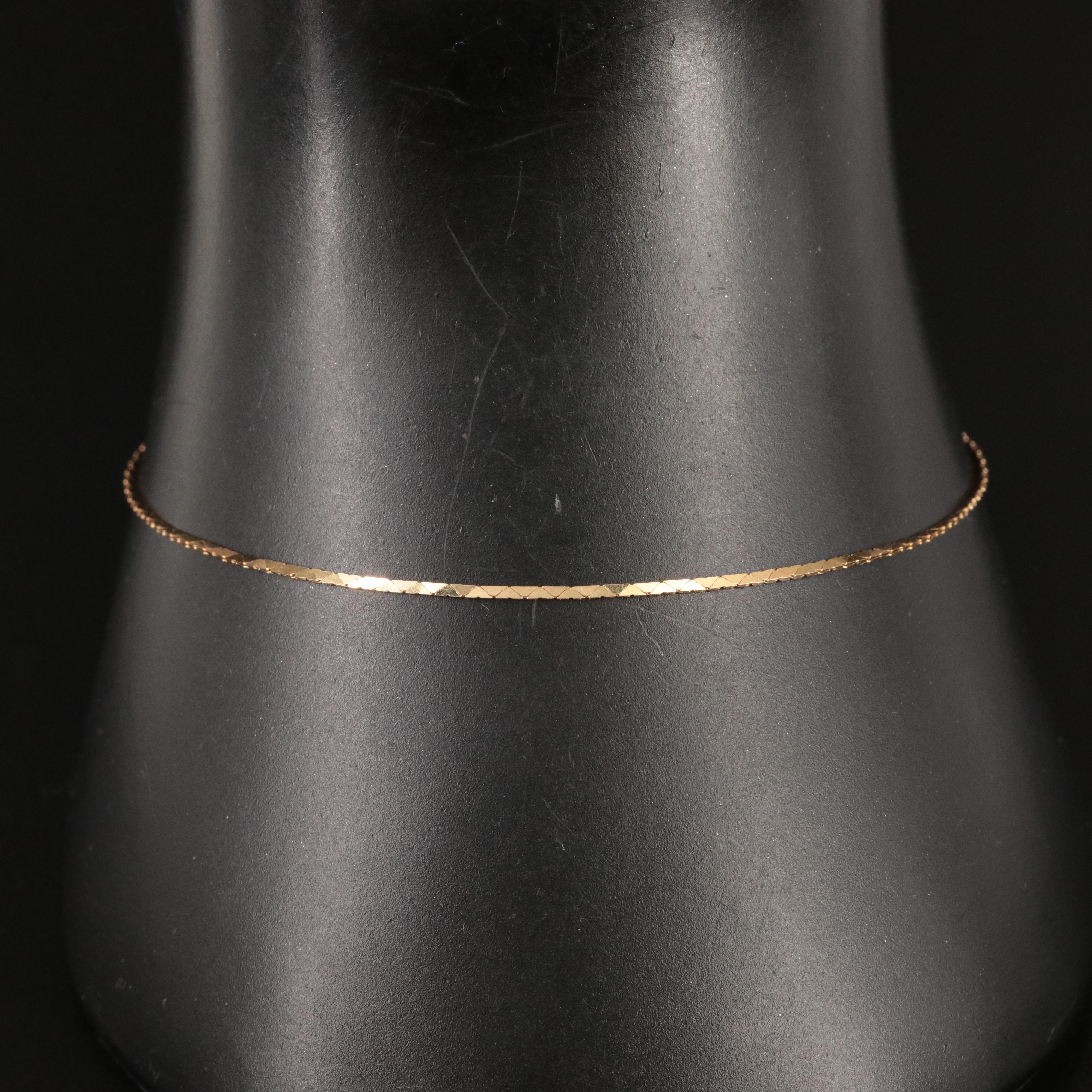 Italian 14K Cobra Chain Bracelet