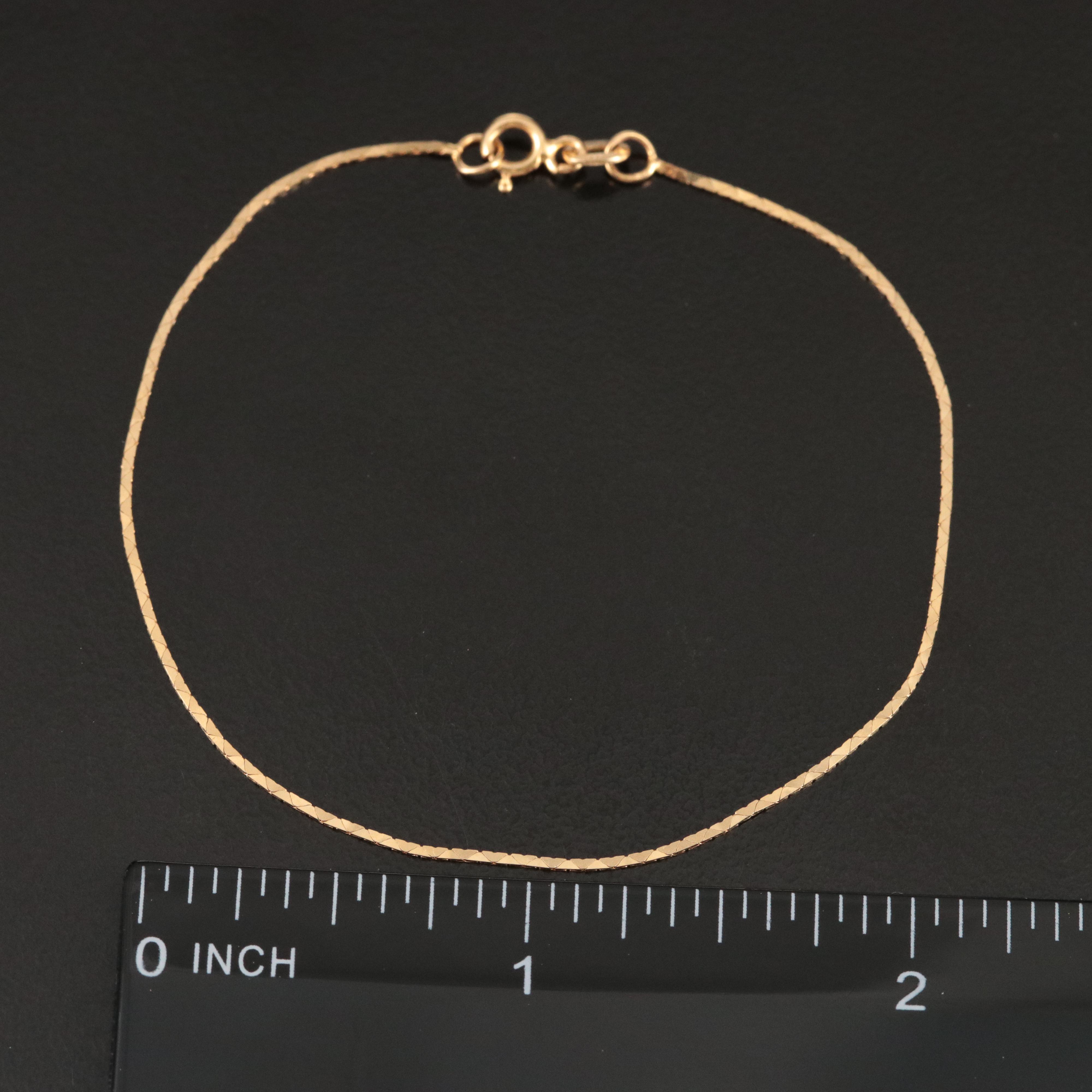 Italian 14K Cobra Chain Bracelet