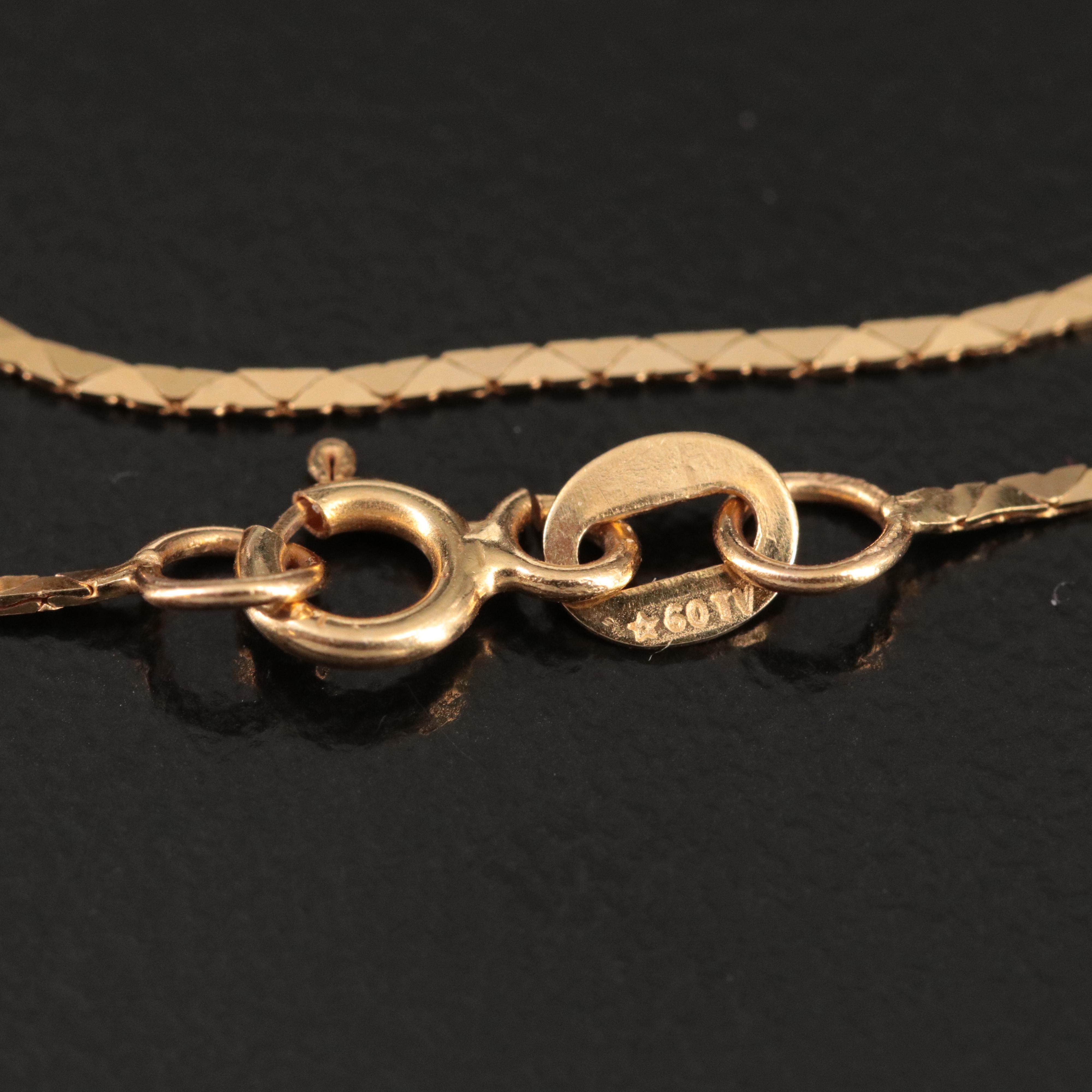 Italian 14K Cobra Chain Bracelet