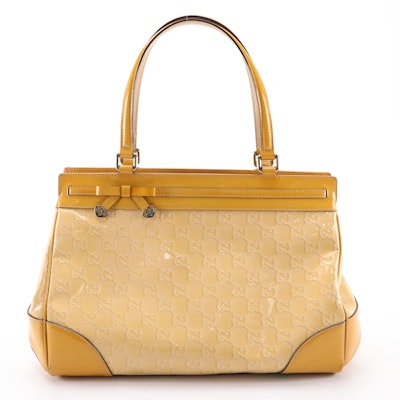 Gucci Mayfair Shoulder Bag in Yellow Guccissima Patent Leather