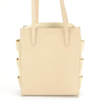 Loewe Textured Leather and Nylon Tote with Removable Lining