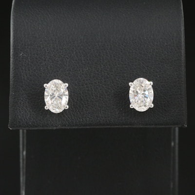 14K 1.98 CTW Lab Grown Diamond Stud Earrings