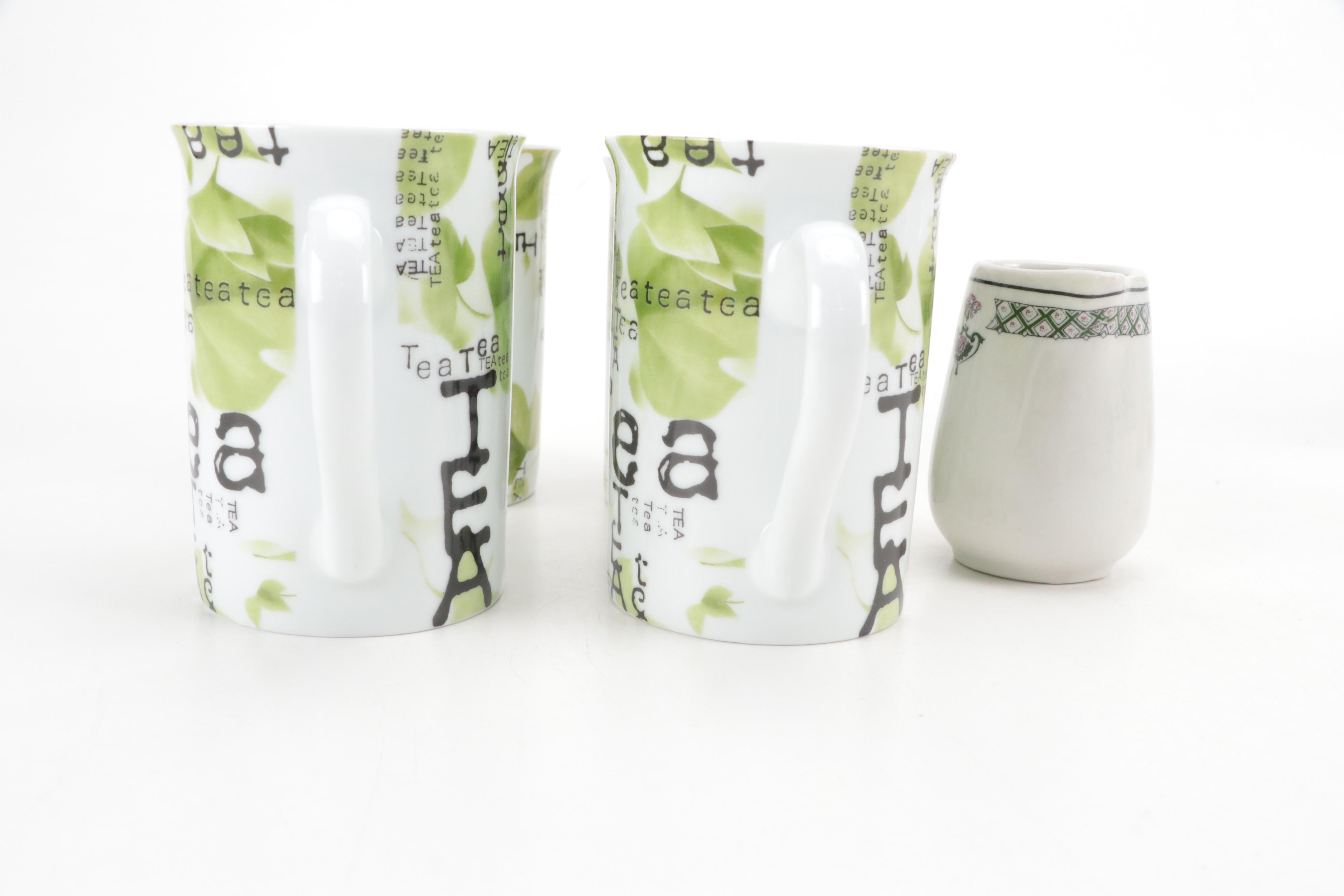 Wedgwood "Summer Dream Verde" Ceramic Coffee Pot with More Green Tea Serveware