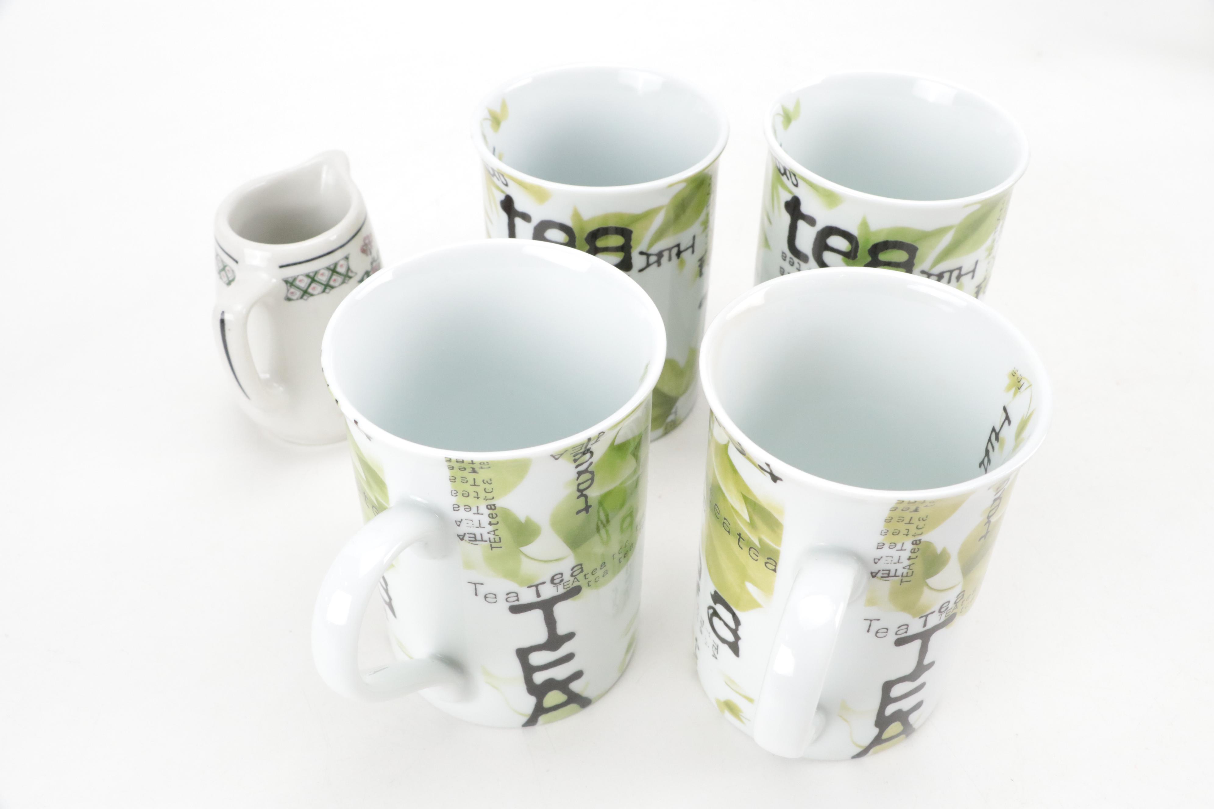 Wedgwood "Summer Dream Verde" Ceramic Coffee Pot with More Green Tea Serveware