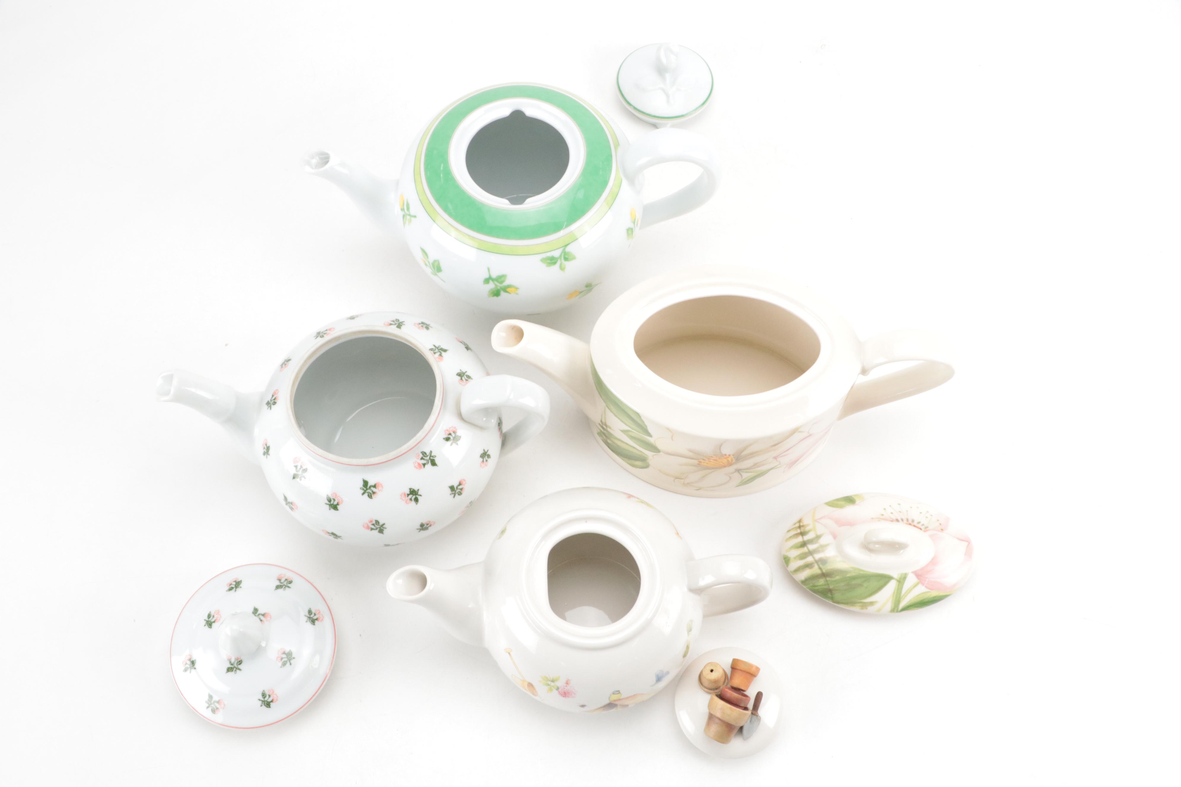 Wedgwood "Summer Dream Verde" Ceramic Coffee Pot with More Green Tea Serveware