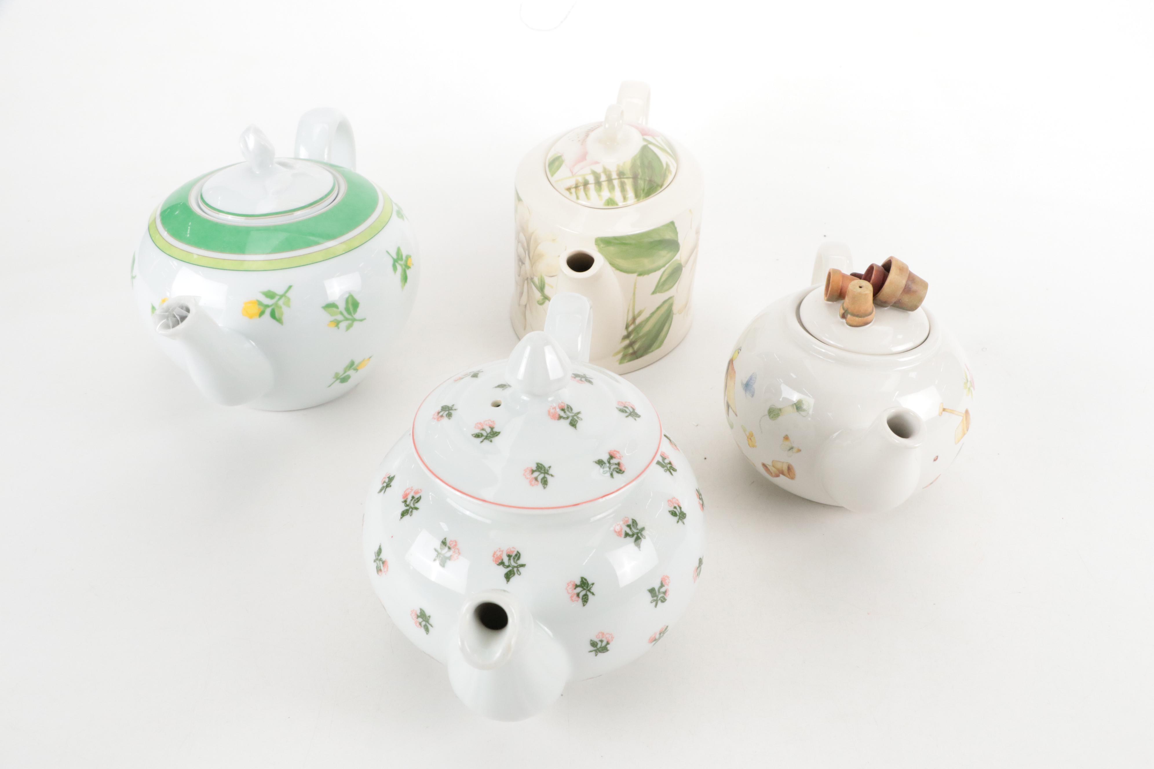 Wedgwood "Summer Dream Verde" Ceramic Coffee Pot with More Green Tea Serveware