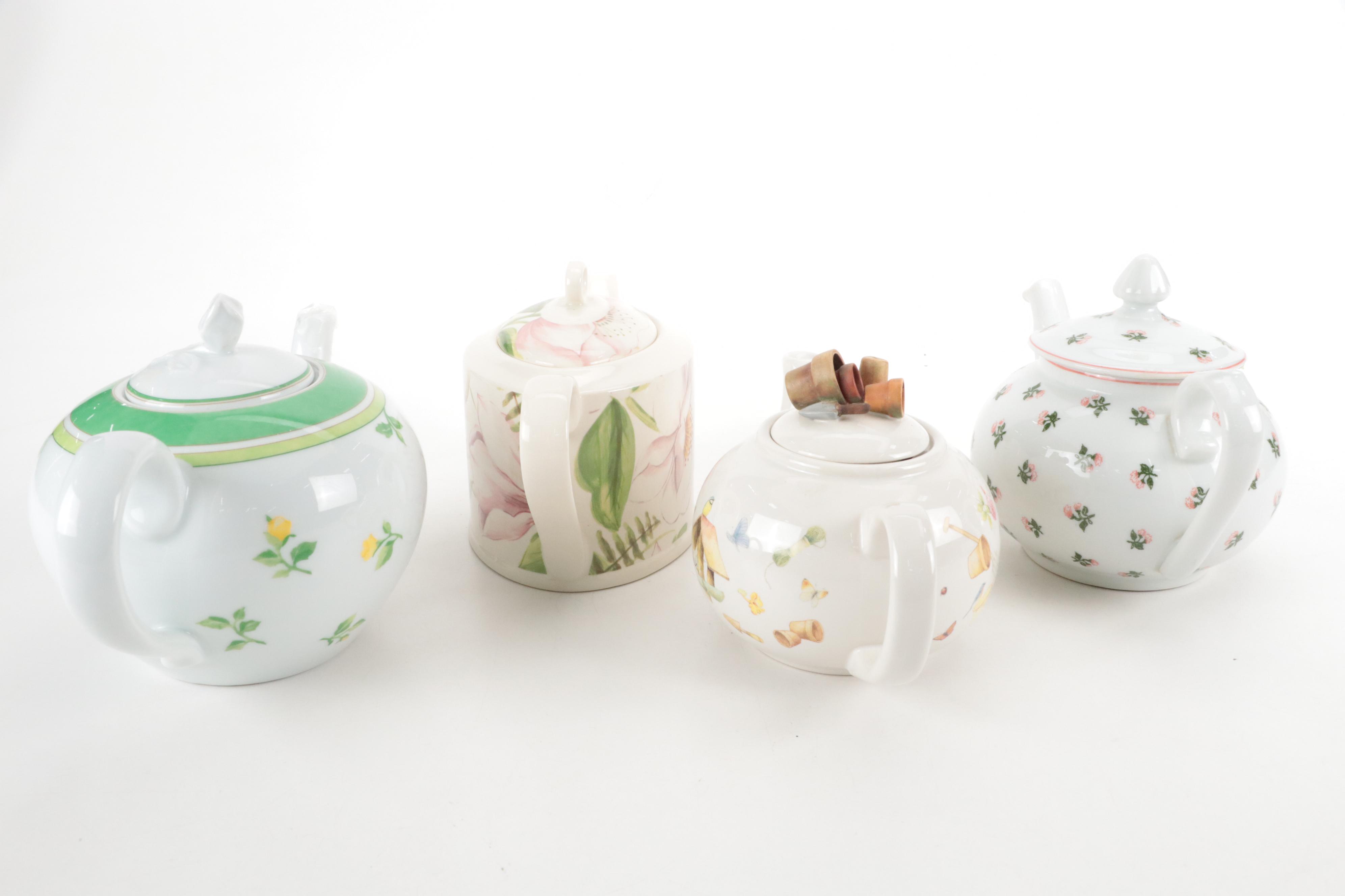 Wedgwood "Summer Dream Verde" Ceramic Coffee Pot with More Green Tea Serveware