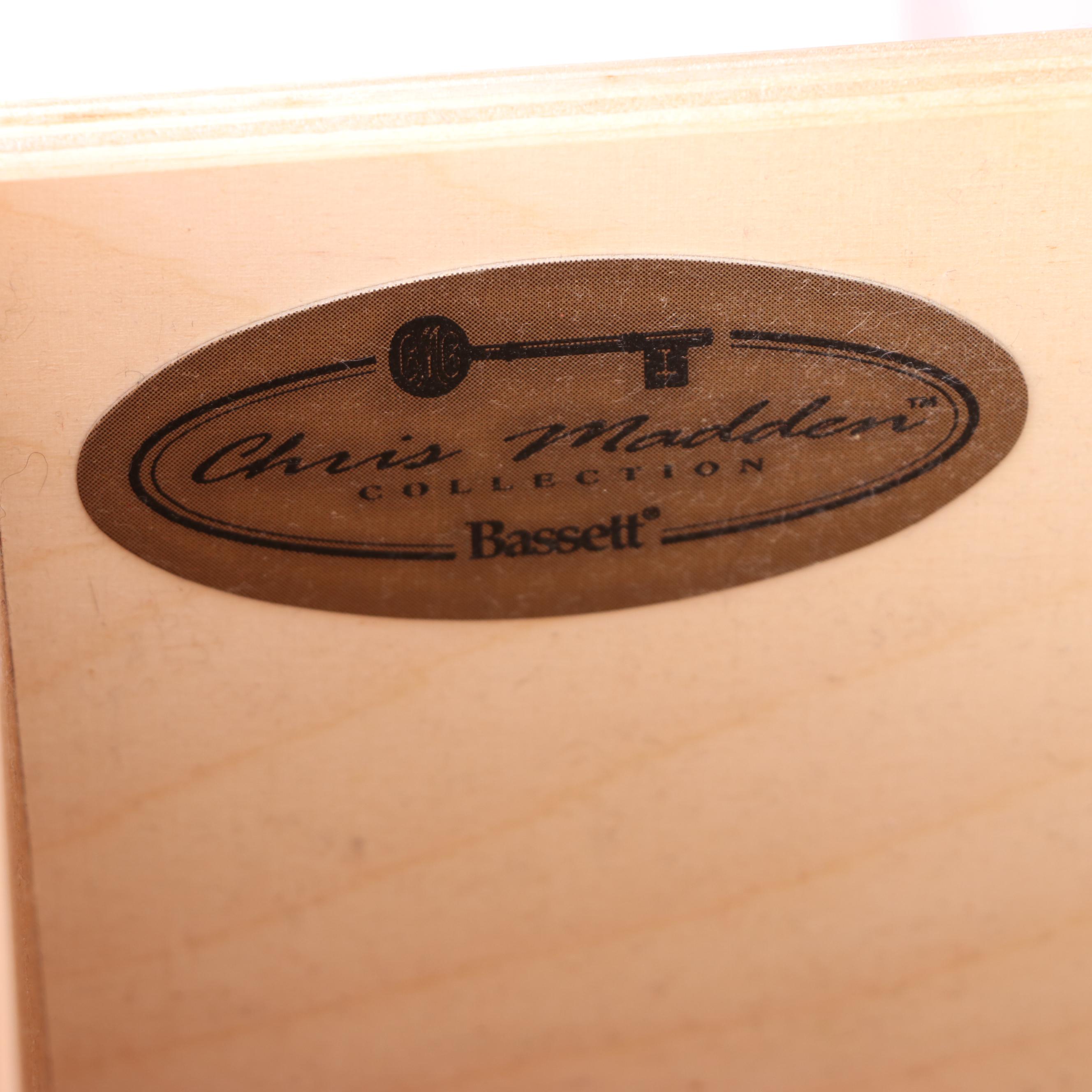 Chris Madden for Bassett Louis Philippe Style Cherrywood & Stone Top Dresser