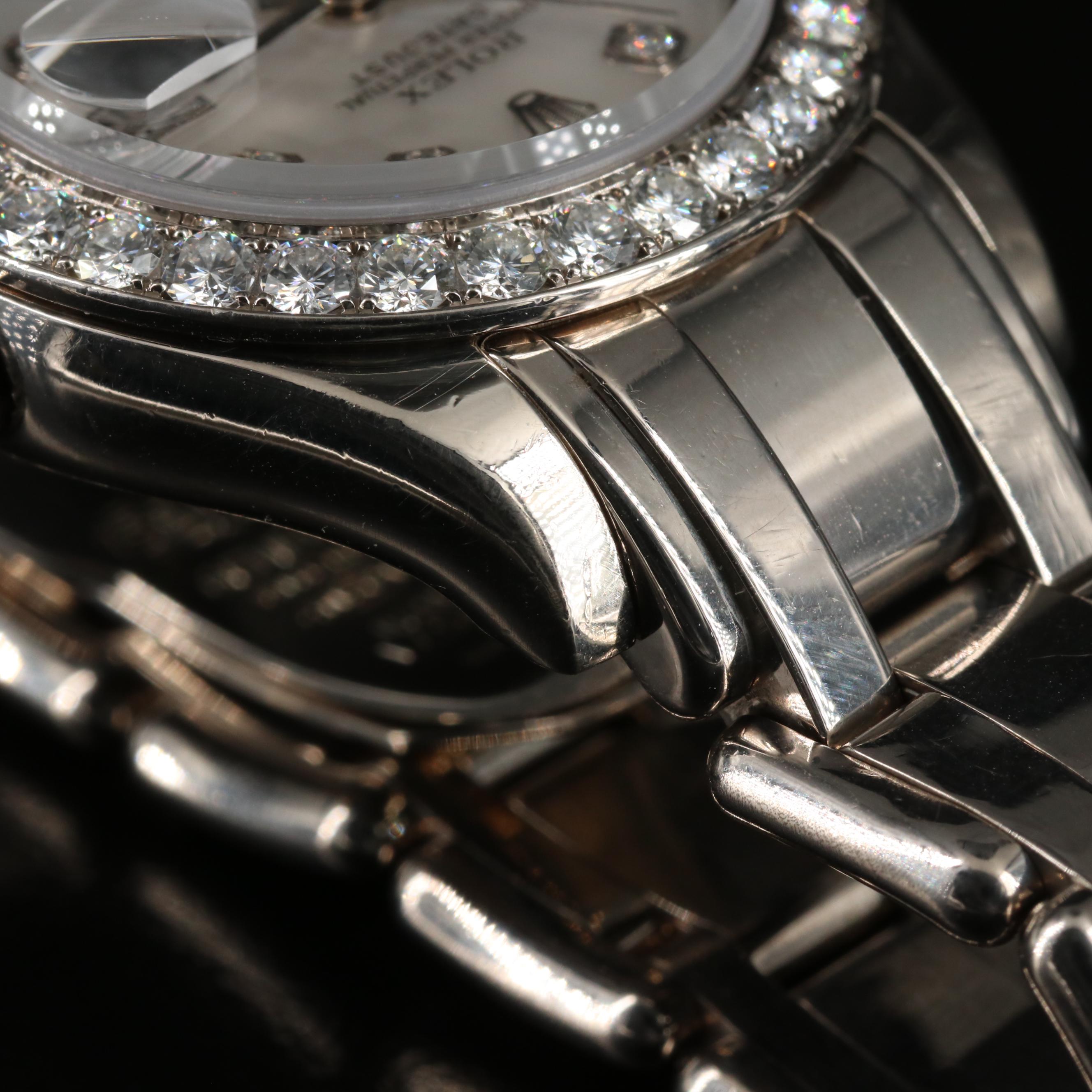 2000 Rolex Pearlmaster 1.54 CTW Factory Diamond Dial & Bezel 18K Gold Watch