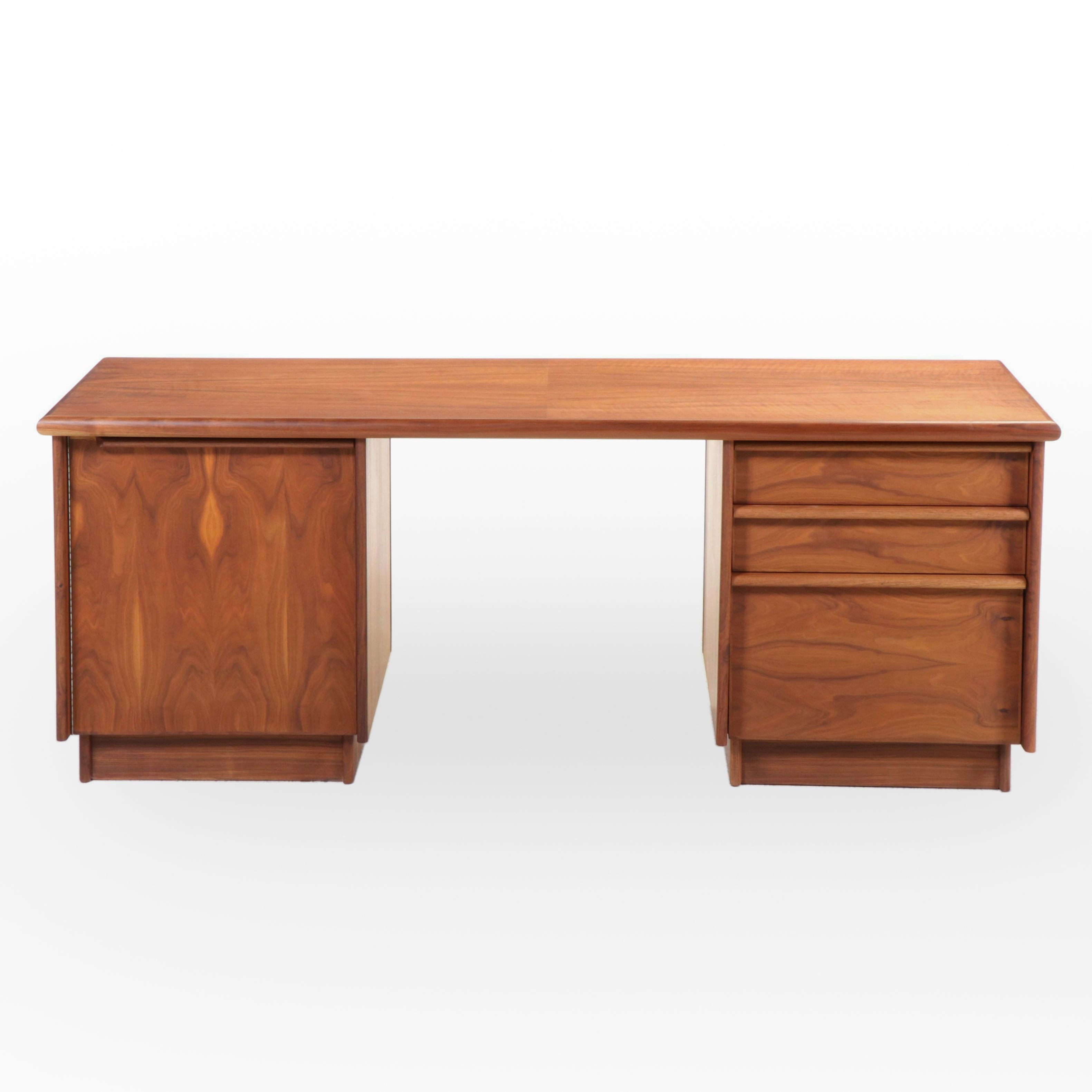 Furniture by Otmar Danish Modern Style Walnut Desk, Mid to Late 20th Century