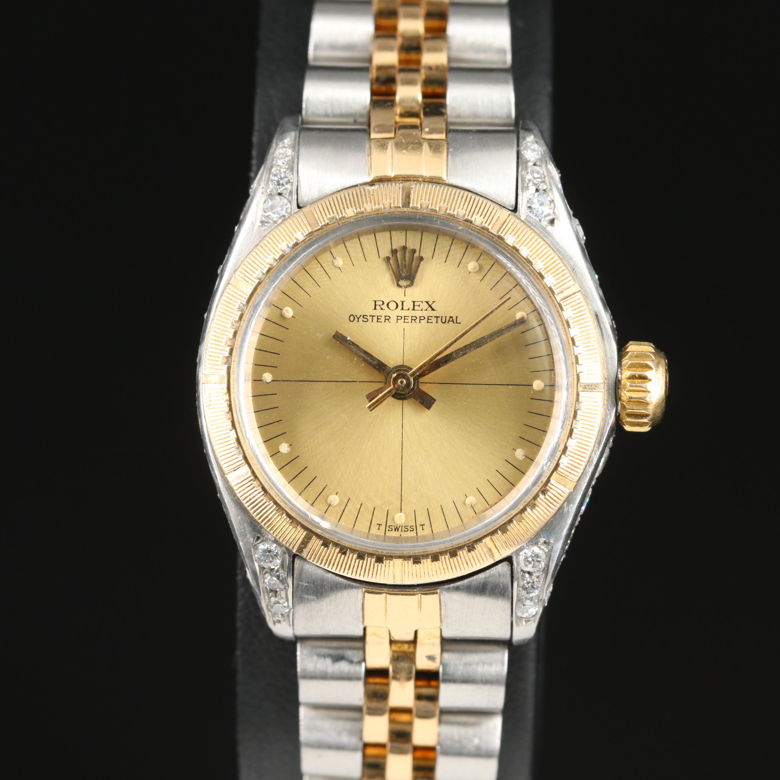 1981 Rolex Oyster Perpetual Zephyr Dial and Bezel Watch
