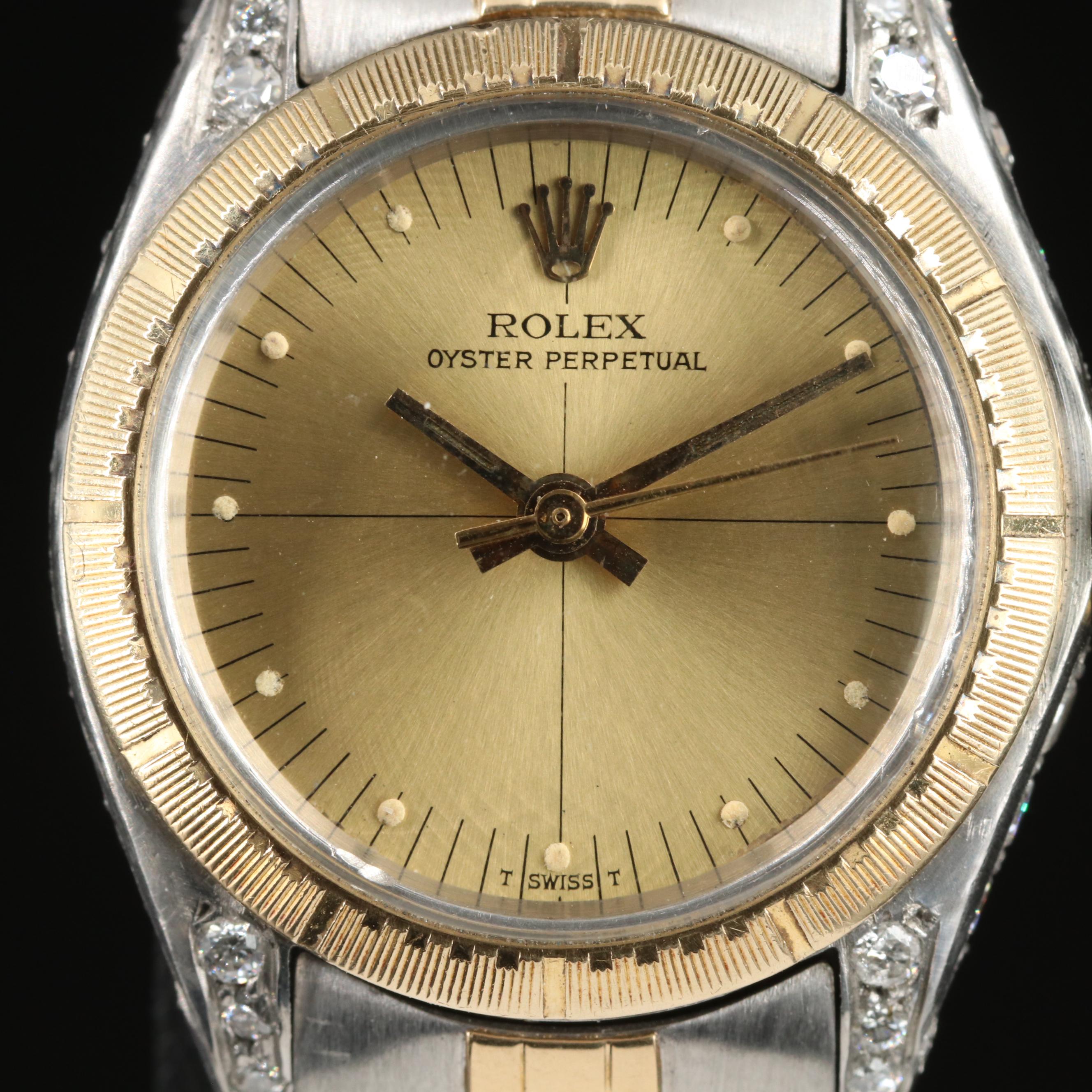 1981 Rolex Oyster Perpetual Zephyr Dial and Bezel Watch