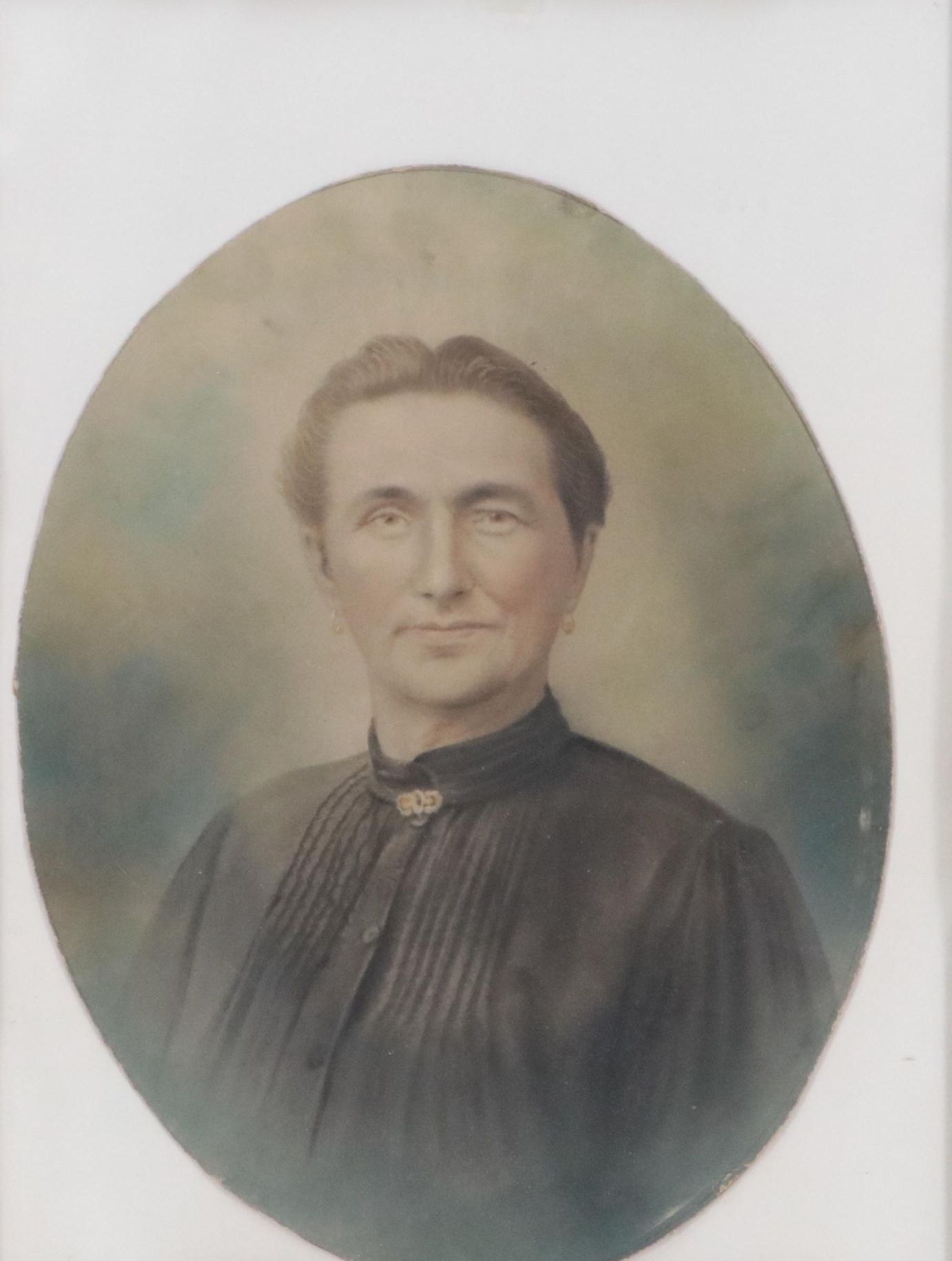 Victorian Crayon Photograph Portrait of Woman, Late 19th/Early 20th Century