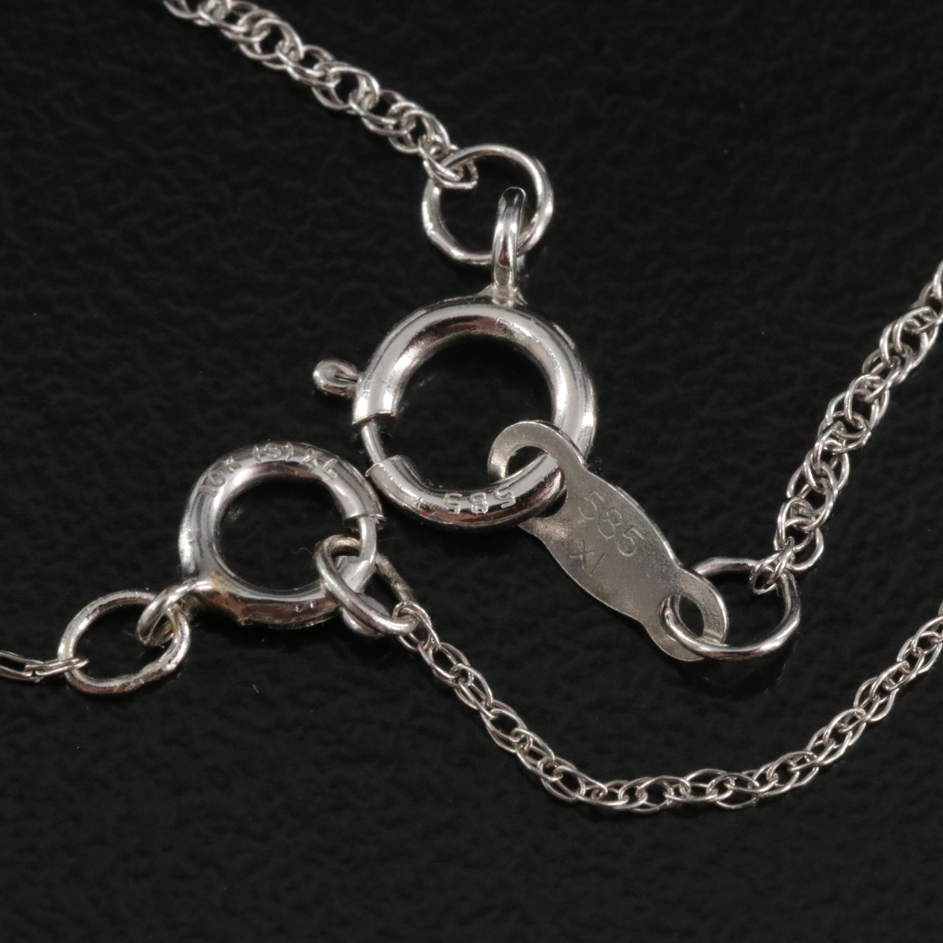 10K Necklace and 14K Necklace