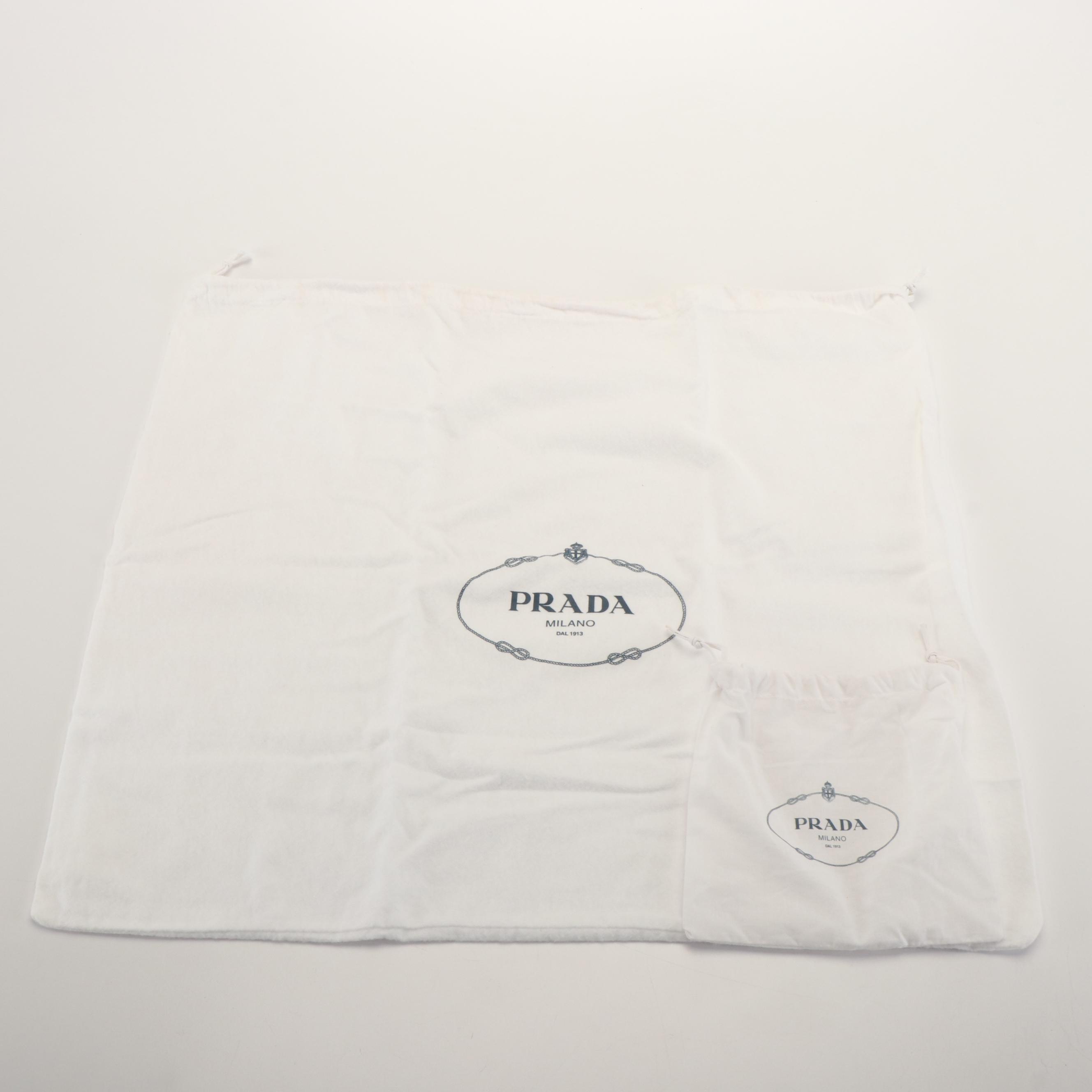 Prada Canapa Convertible Printed Canvas Tote