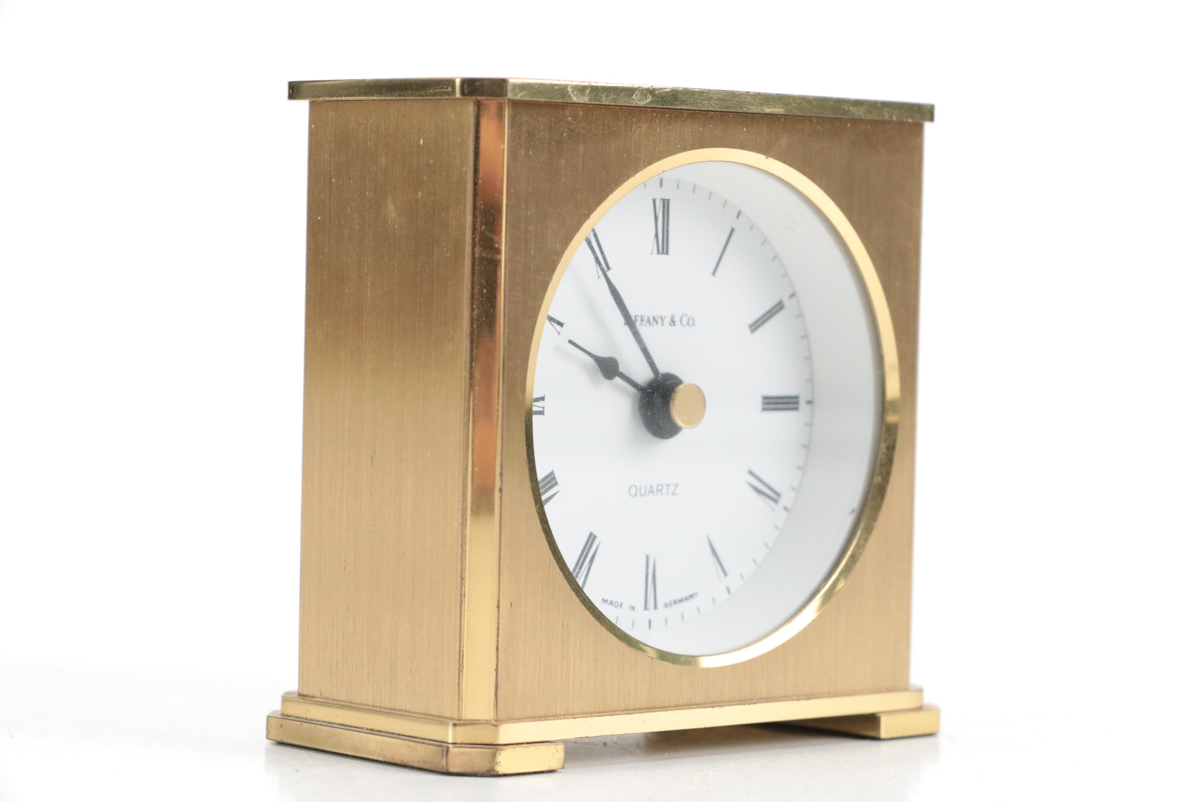 Tiffany & Co. Brass Desk Clock