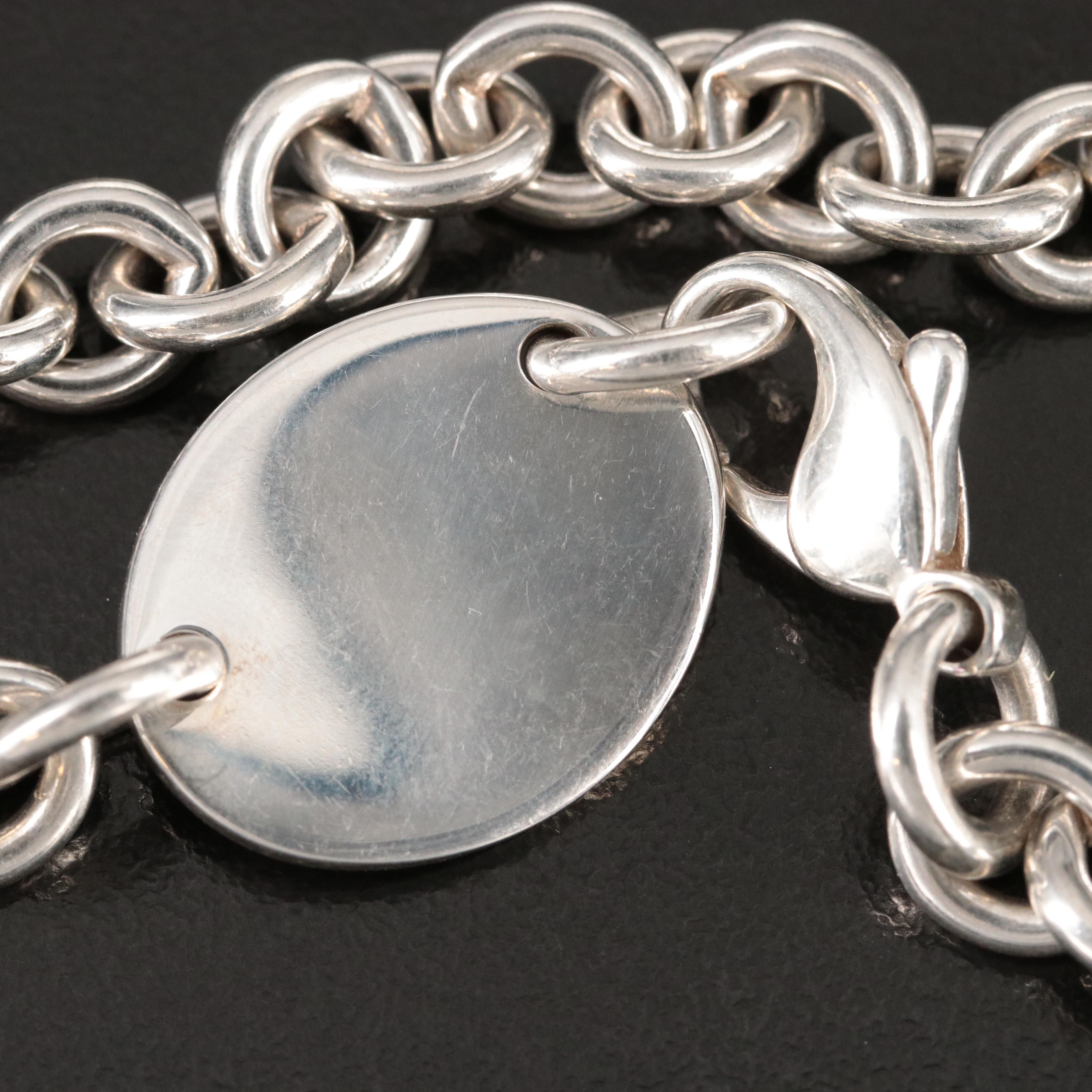 Tiffay & Co. Sterling "Return to Tiffany" Oval Tag Necklace