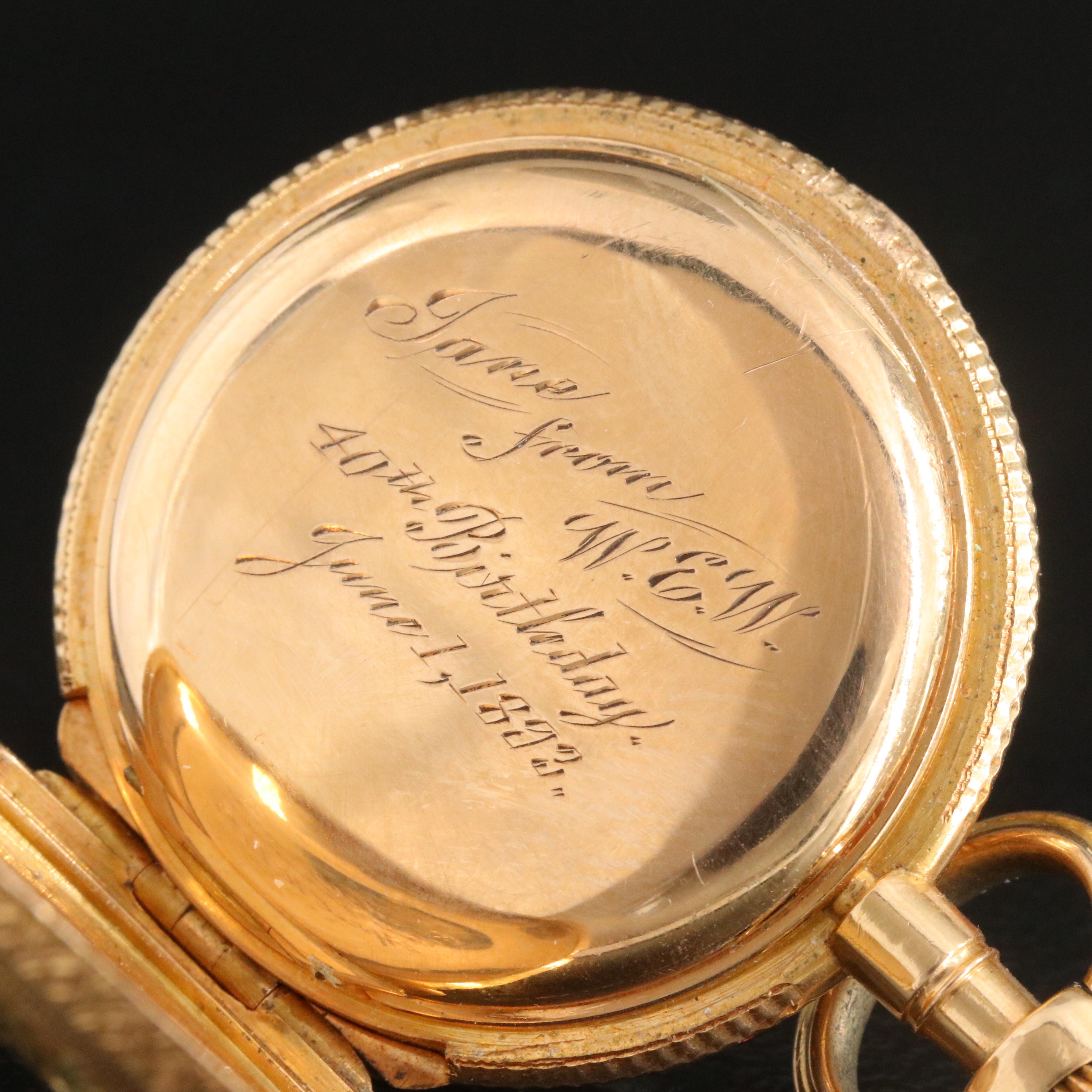 Antique J.J. Badollet & Co. 18K Gold Pocket Watch