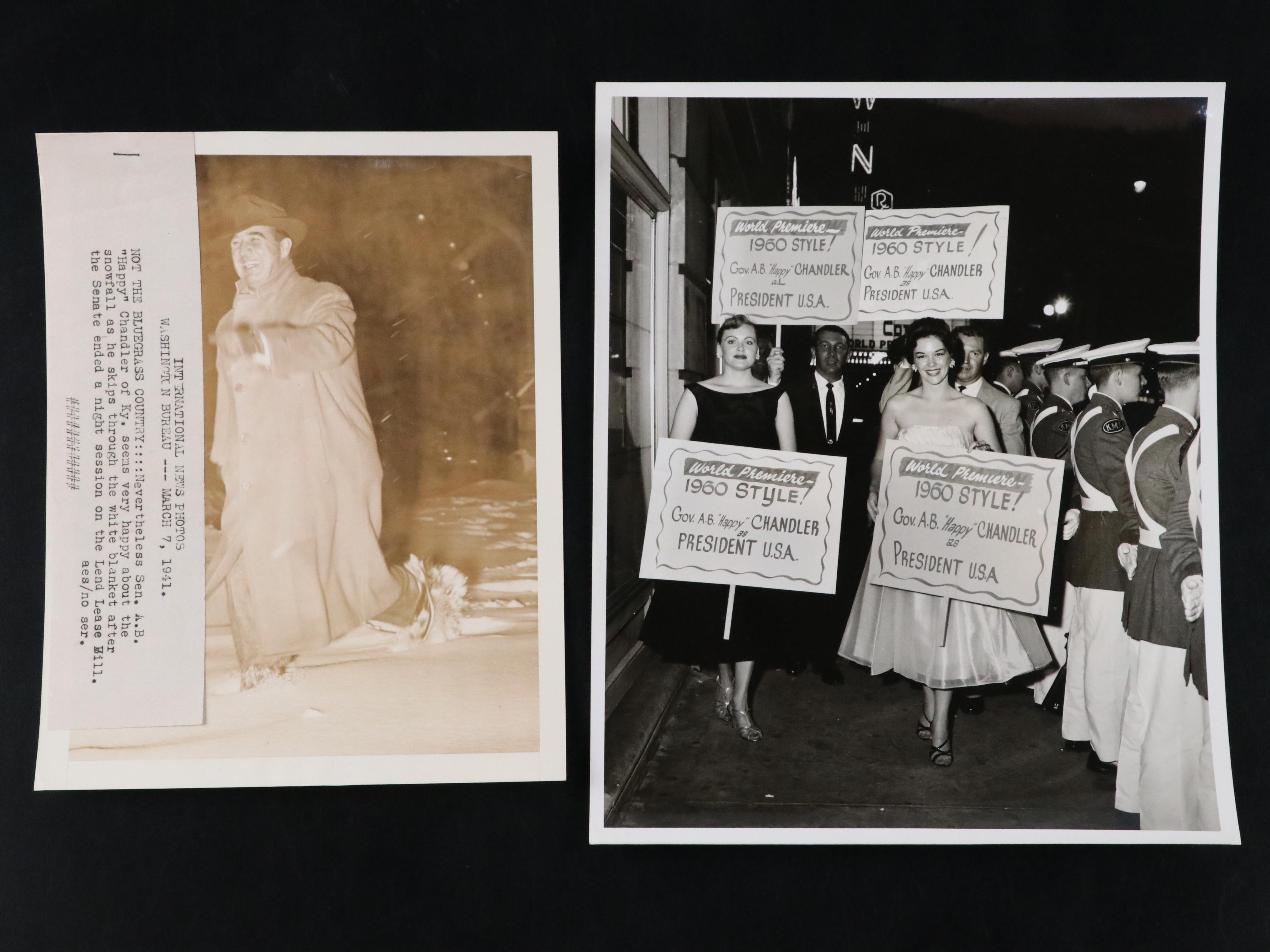 Photos of A. B. "Happy" Chandler's Governor and Presidential Campaigns and More
