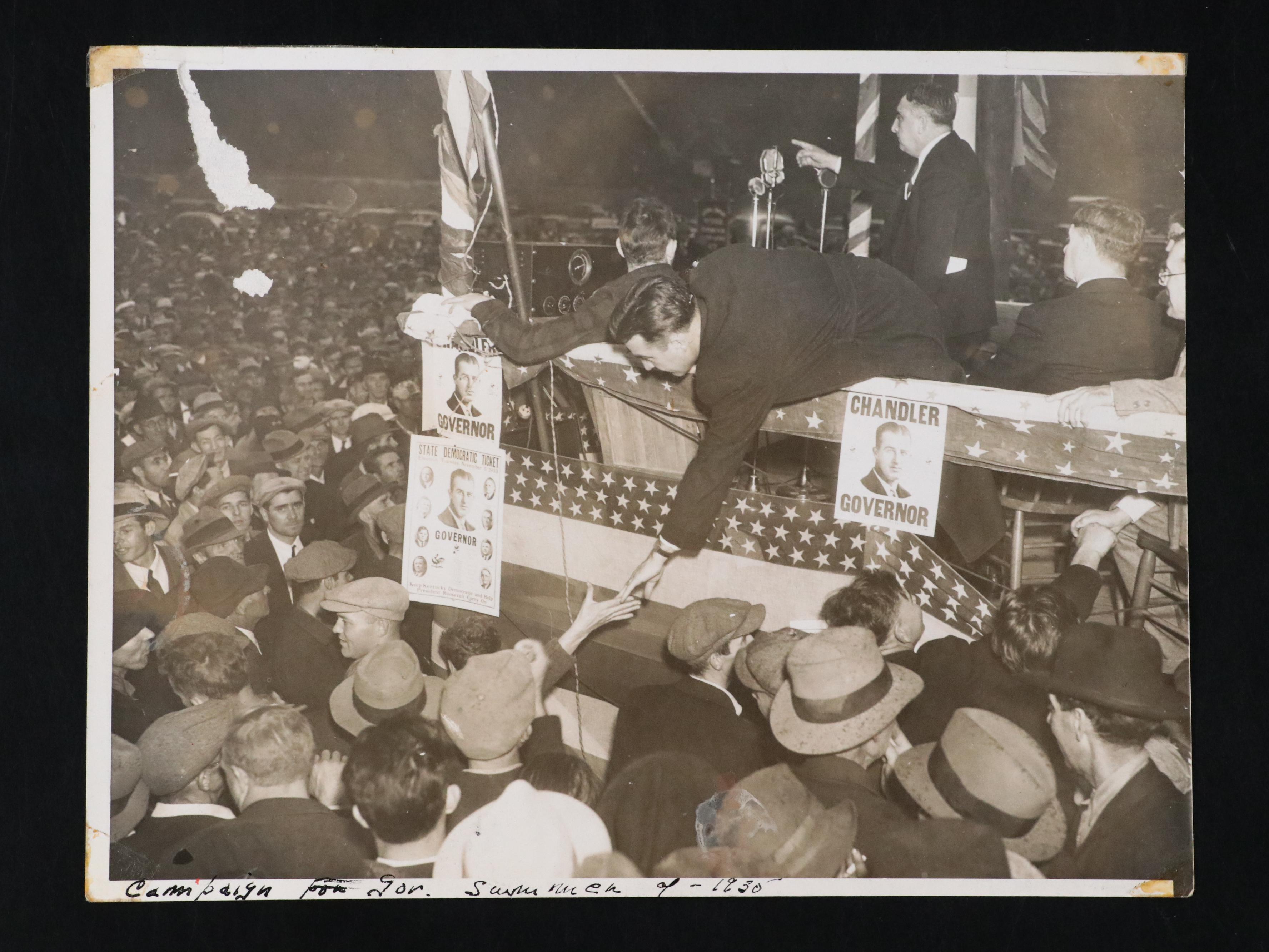 Photos of A. B. "Happy" Chandler's Governor and Presidential Campaigns and More