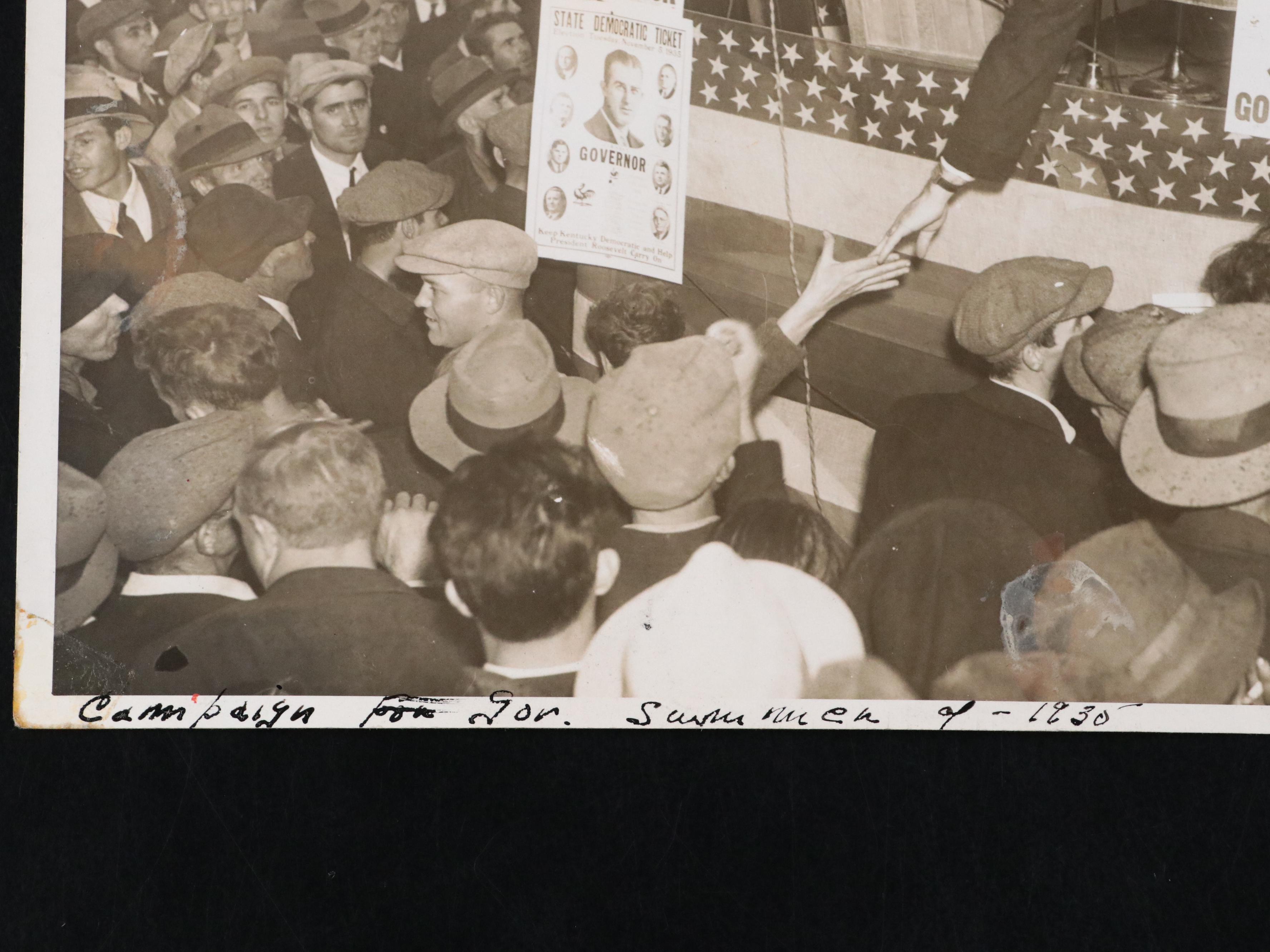 Photos of A. B. "Happy" Chandler's Governor and Presidential Campaigns and More