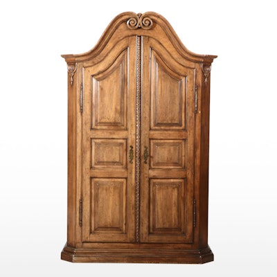 French Baroque Style Oak and Mixed Woods Armoire
