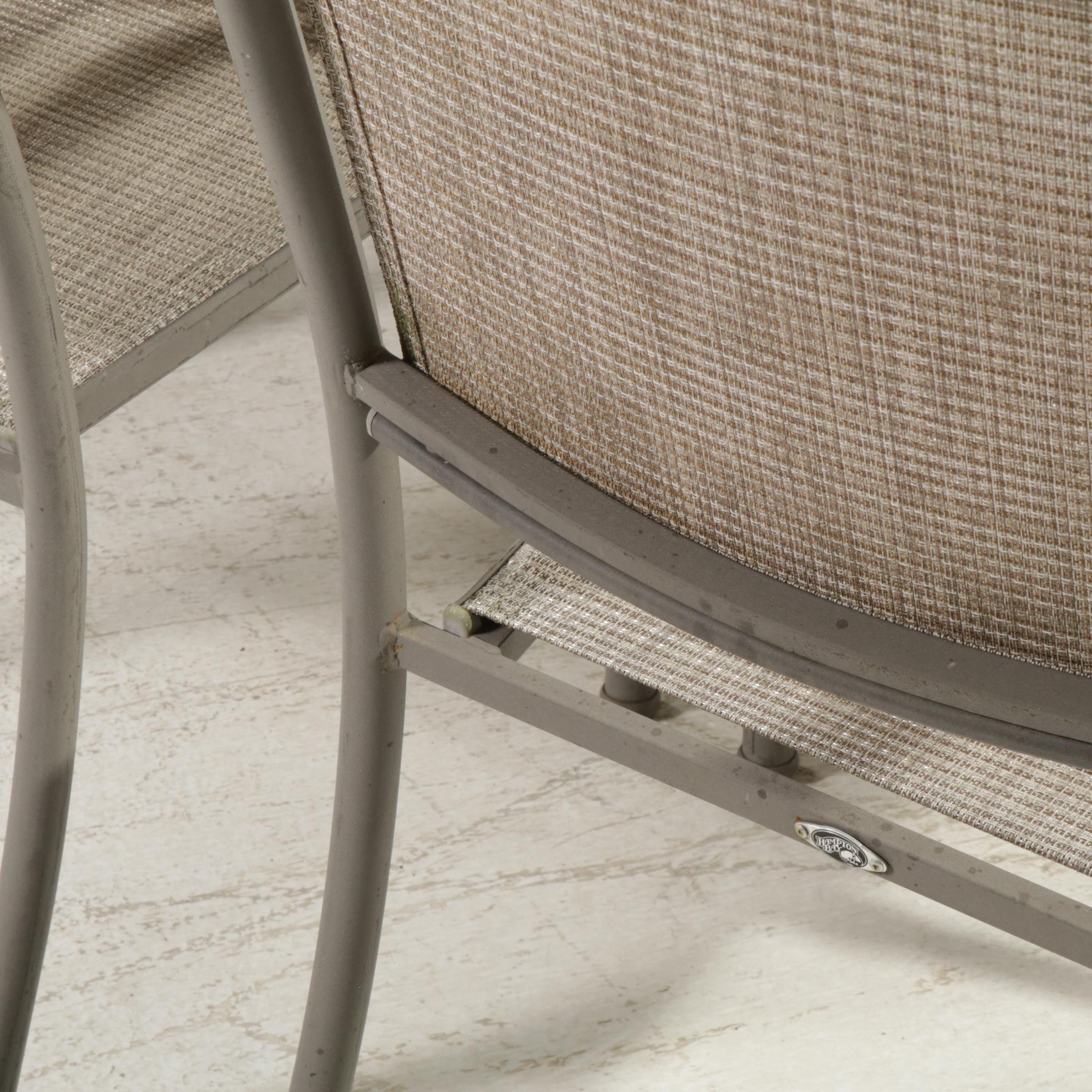 Metal Frame Patio Dining Table with Six Chairs, Late 20th to 21st Century