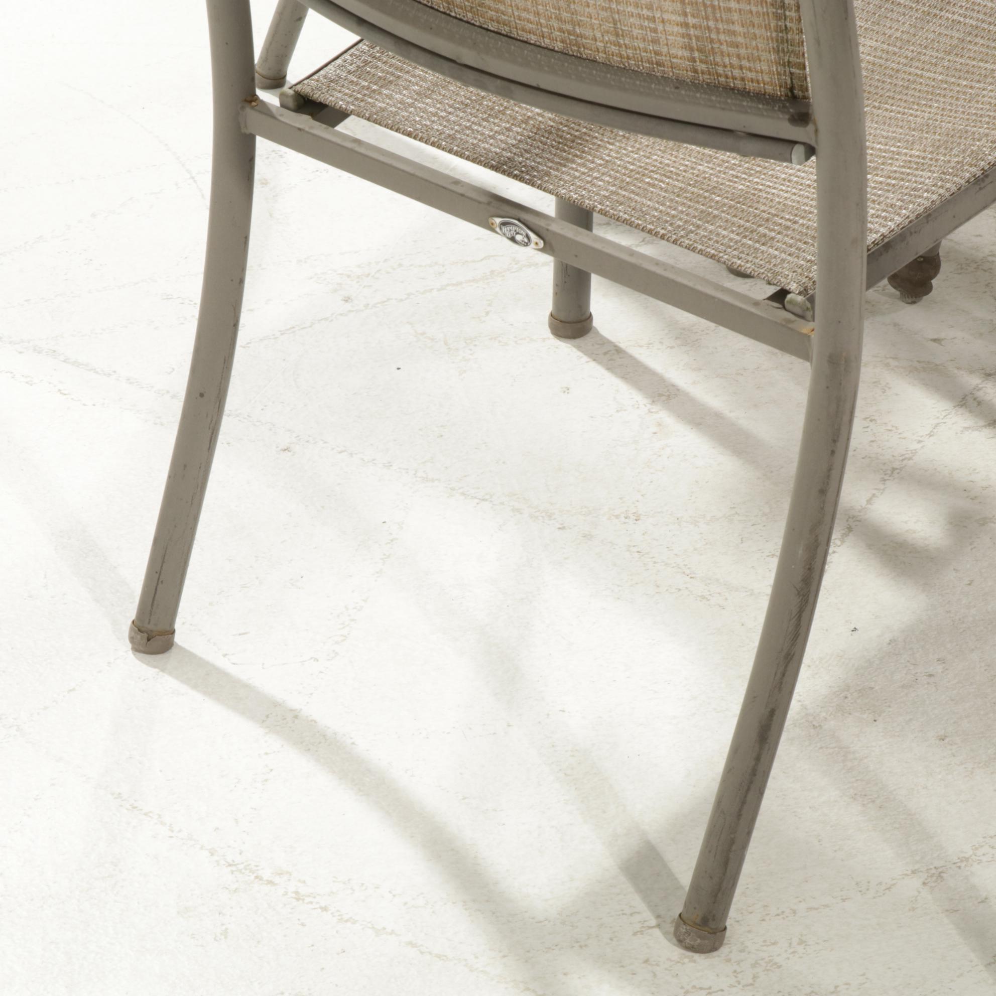 Metal Frame Patio Dining Table with Six Chairs, Late 20th to 21st Century