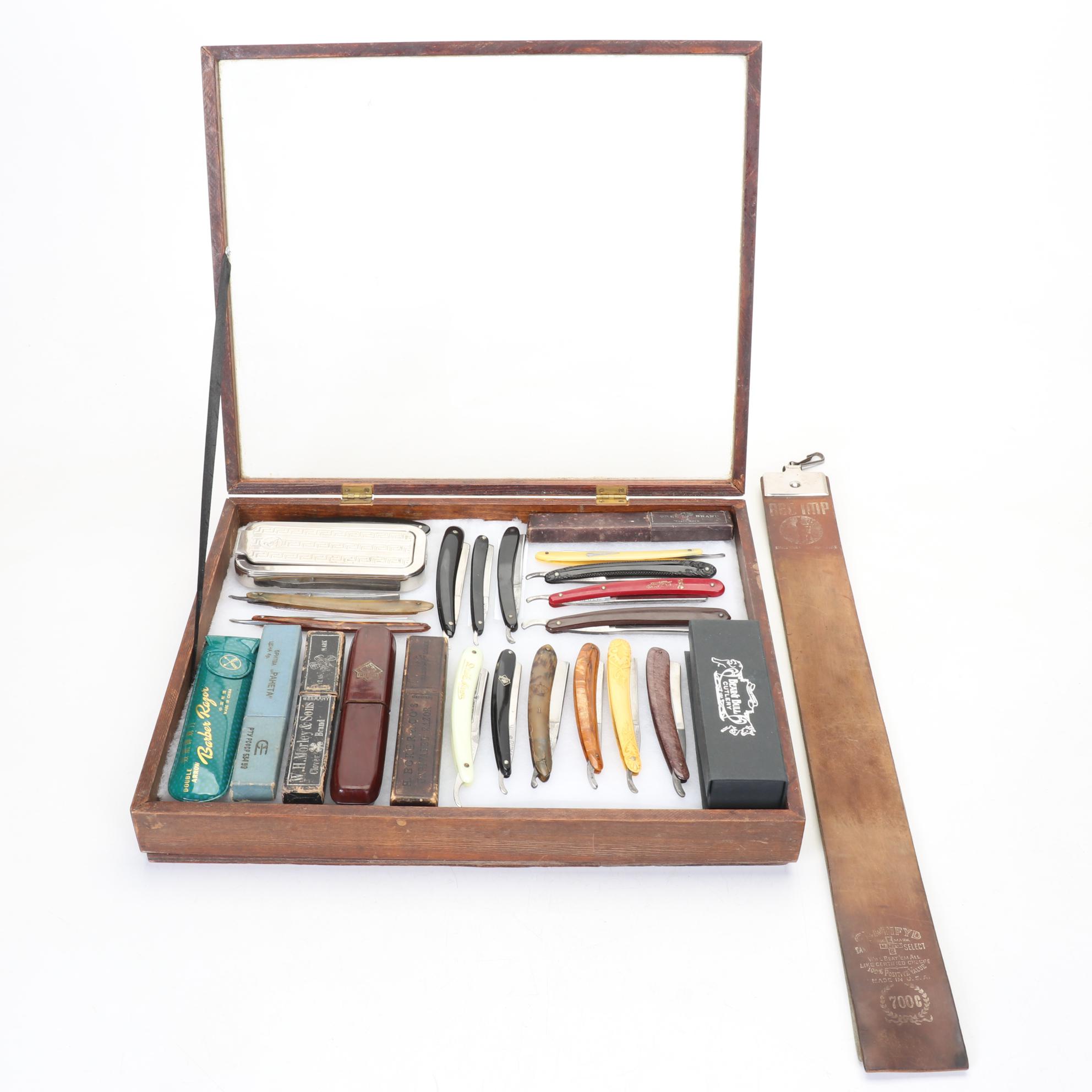 International Straight Razor Collection with Strops