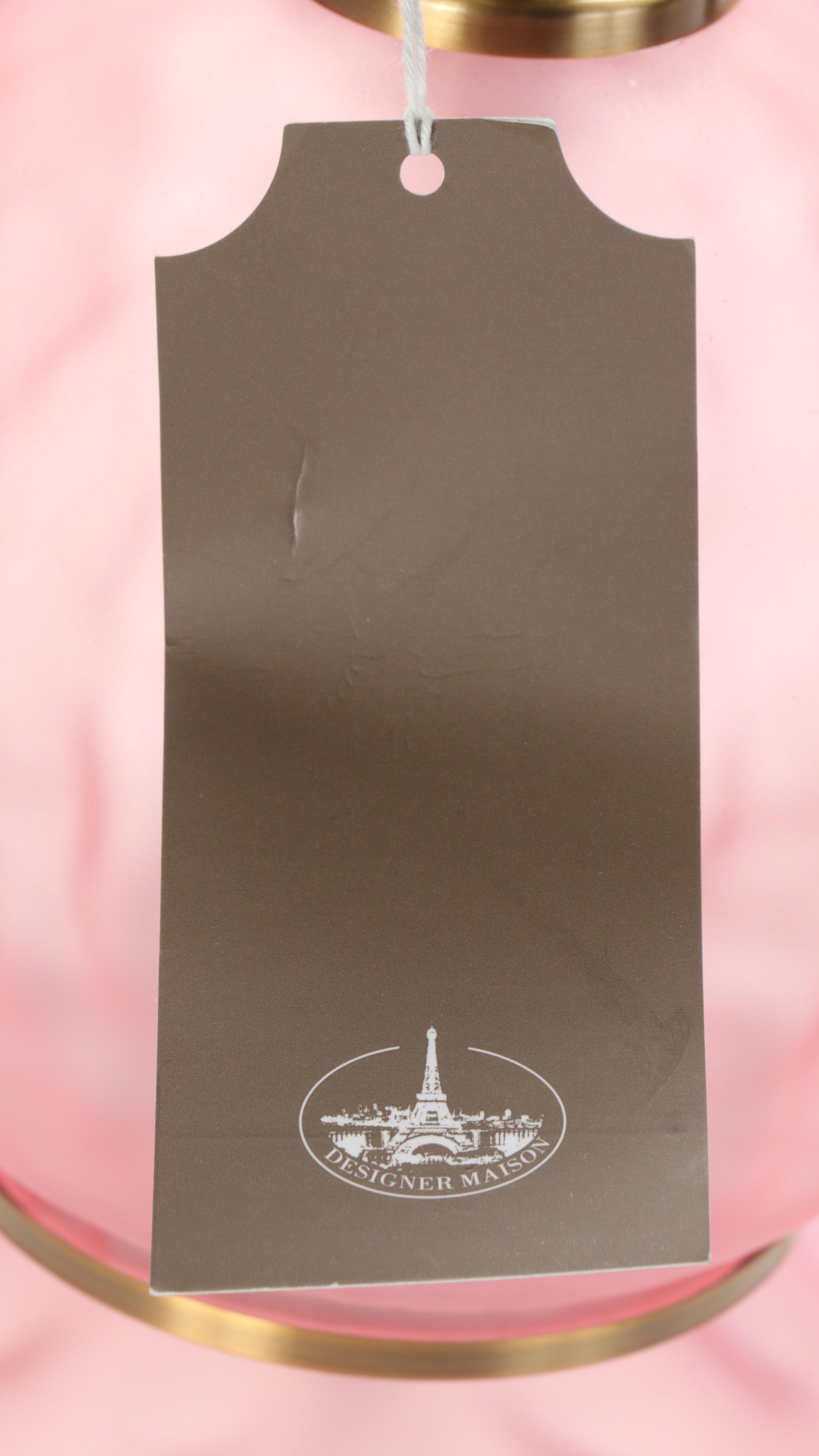 Designer Maison Pink Glass Dimple Double Globe Table Lamp, 2013