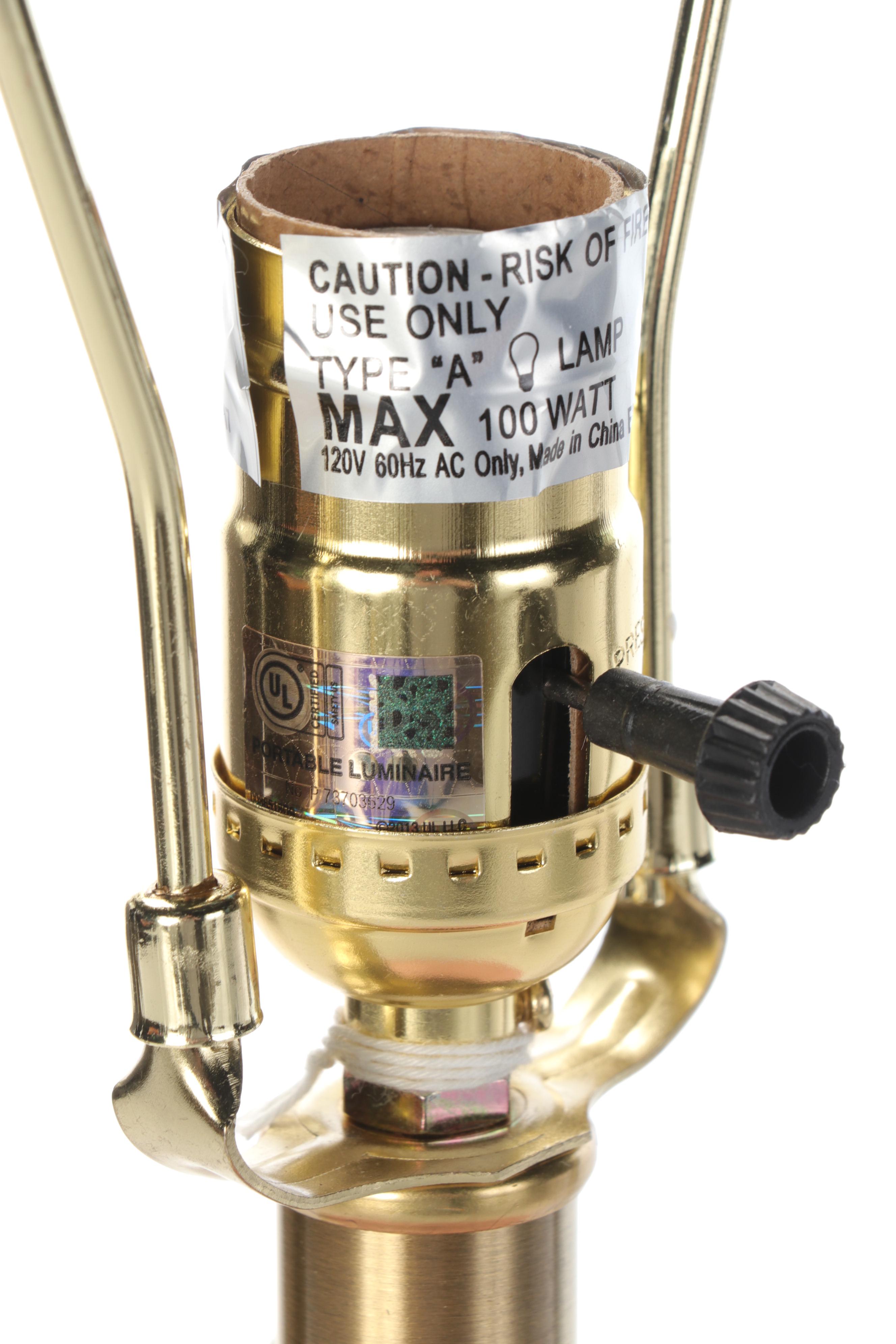 Designer Maison Pink Glass Dimple Double Globe Table Lamp, 2013