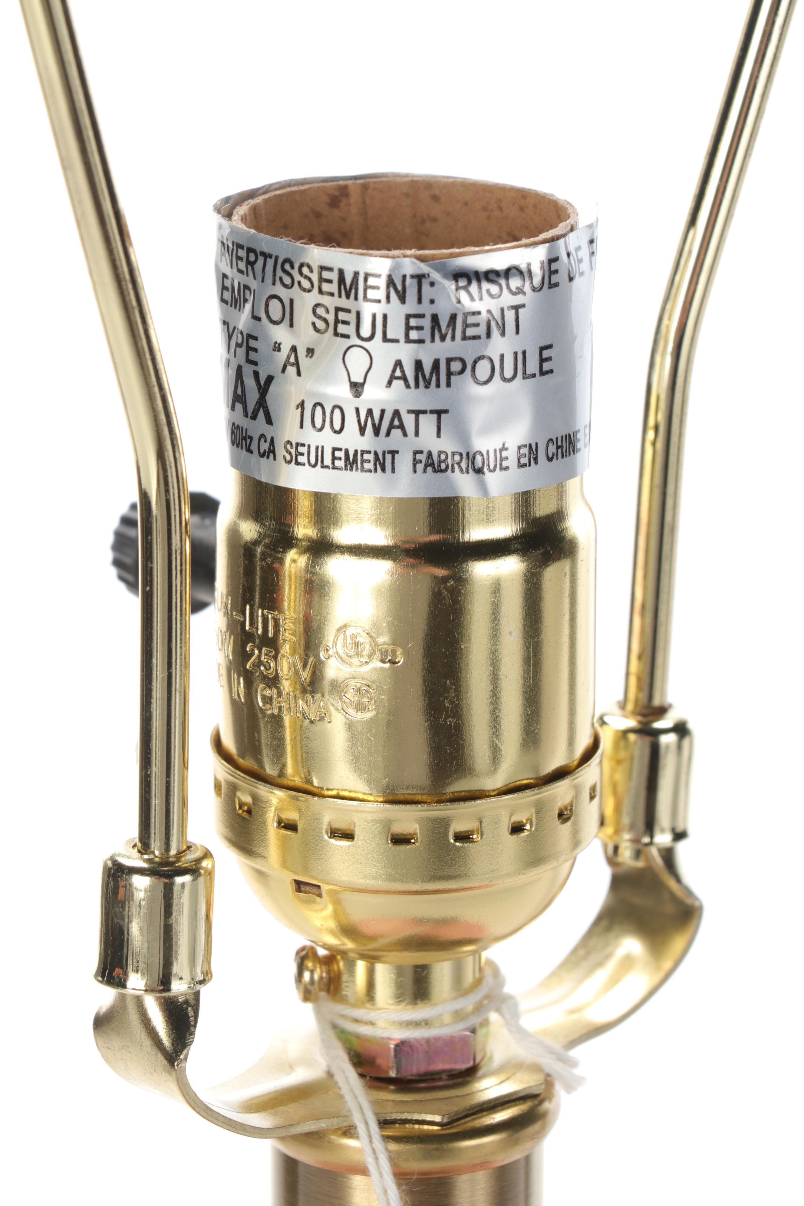 Designer Maison Pink Glass Dimple Double Globe Table Lamp, 2013