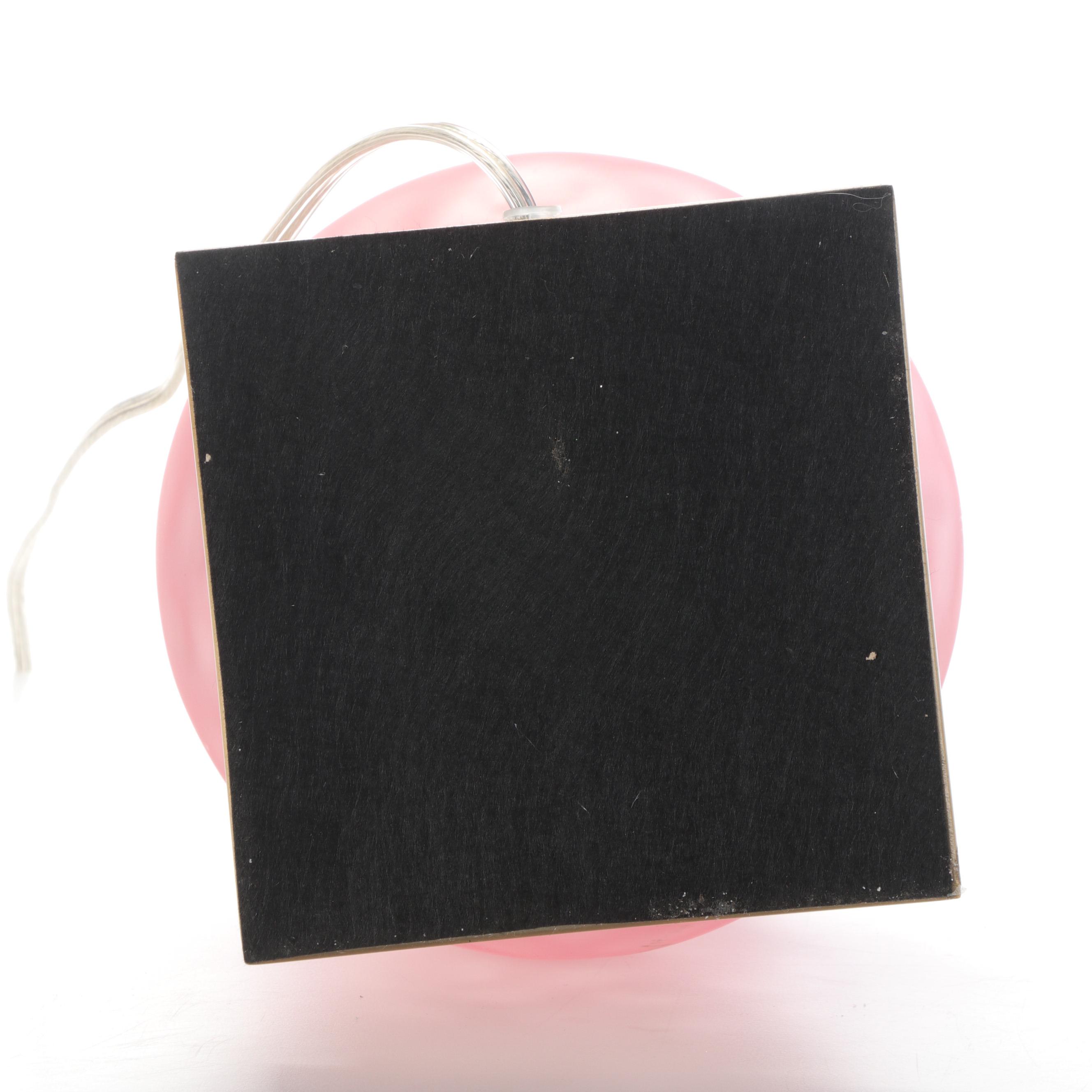 Designer Maison Pink Glass Dimple Double Globe Table Lamp, 2013