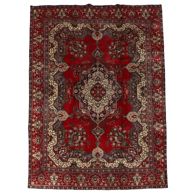 9'4 x 12'11 Hand-Knotted Persian Tabriz Room Sized Rug