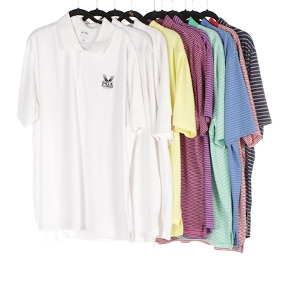 Men's RLX Ralph Lauren, Adidas, Fairway & Greene, and Other Golf Polo Shirts