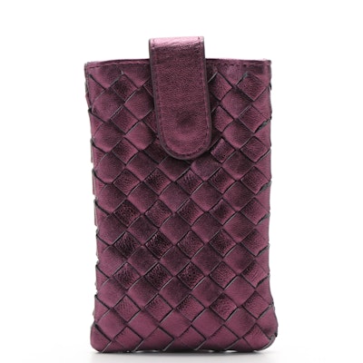 Bottega Veneta  iPhone 5 Case in Purple Intrecciato Nappa Leather
