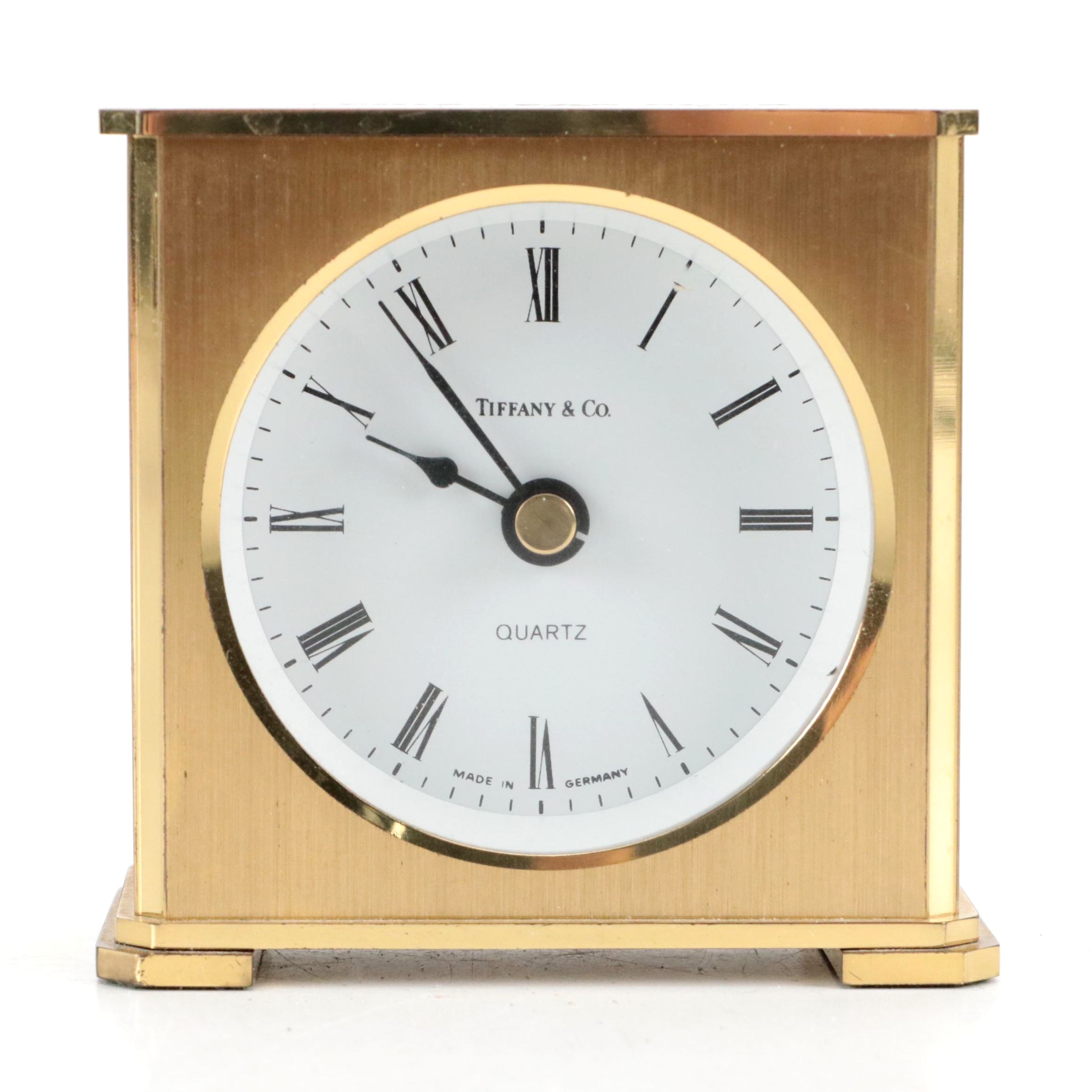 Tiffany & Co. Brass Desk Clock