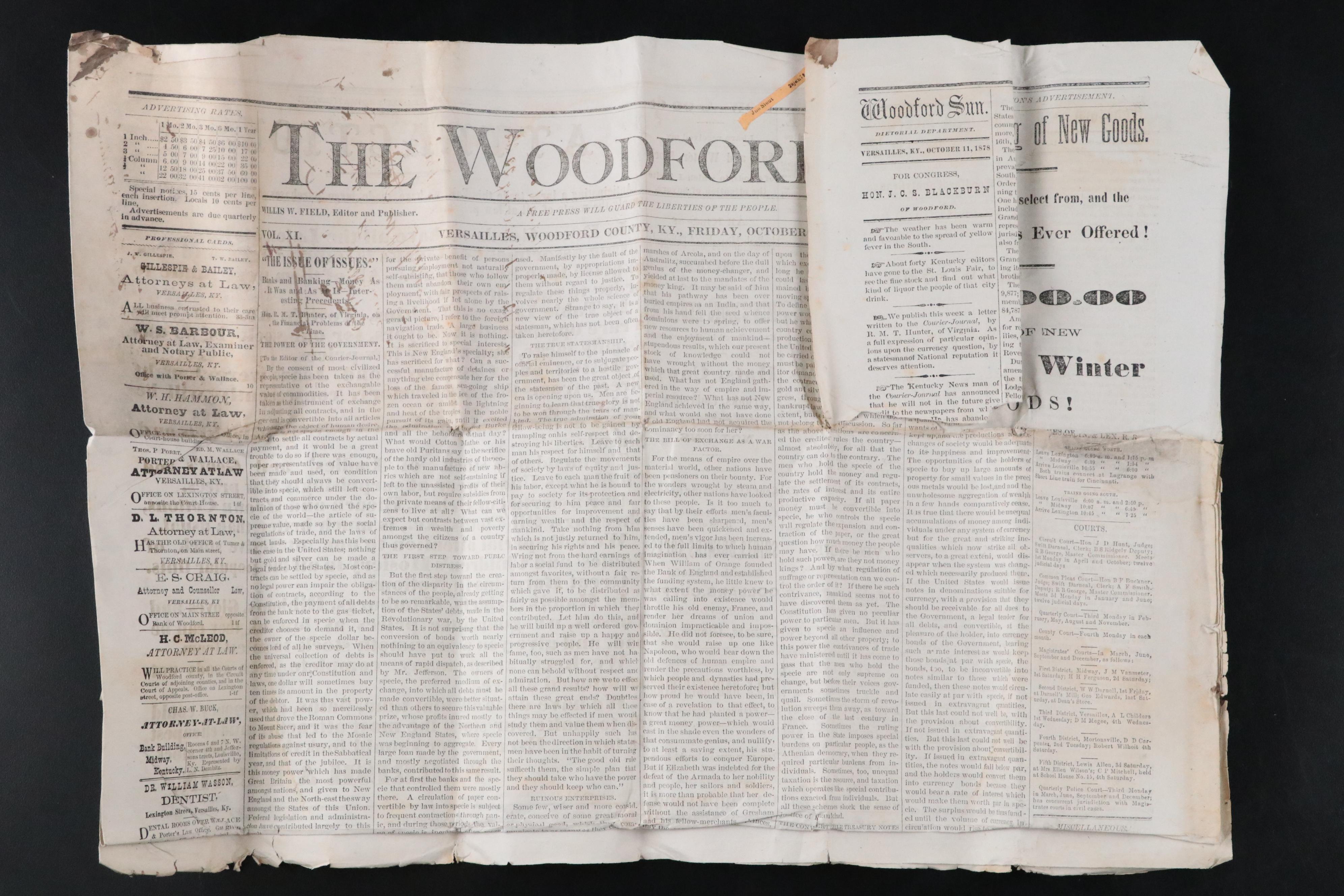 Newspaperboy Hall of Fame Medal to Albert B. Chandler with Newspaper