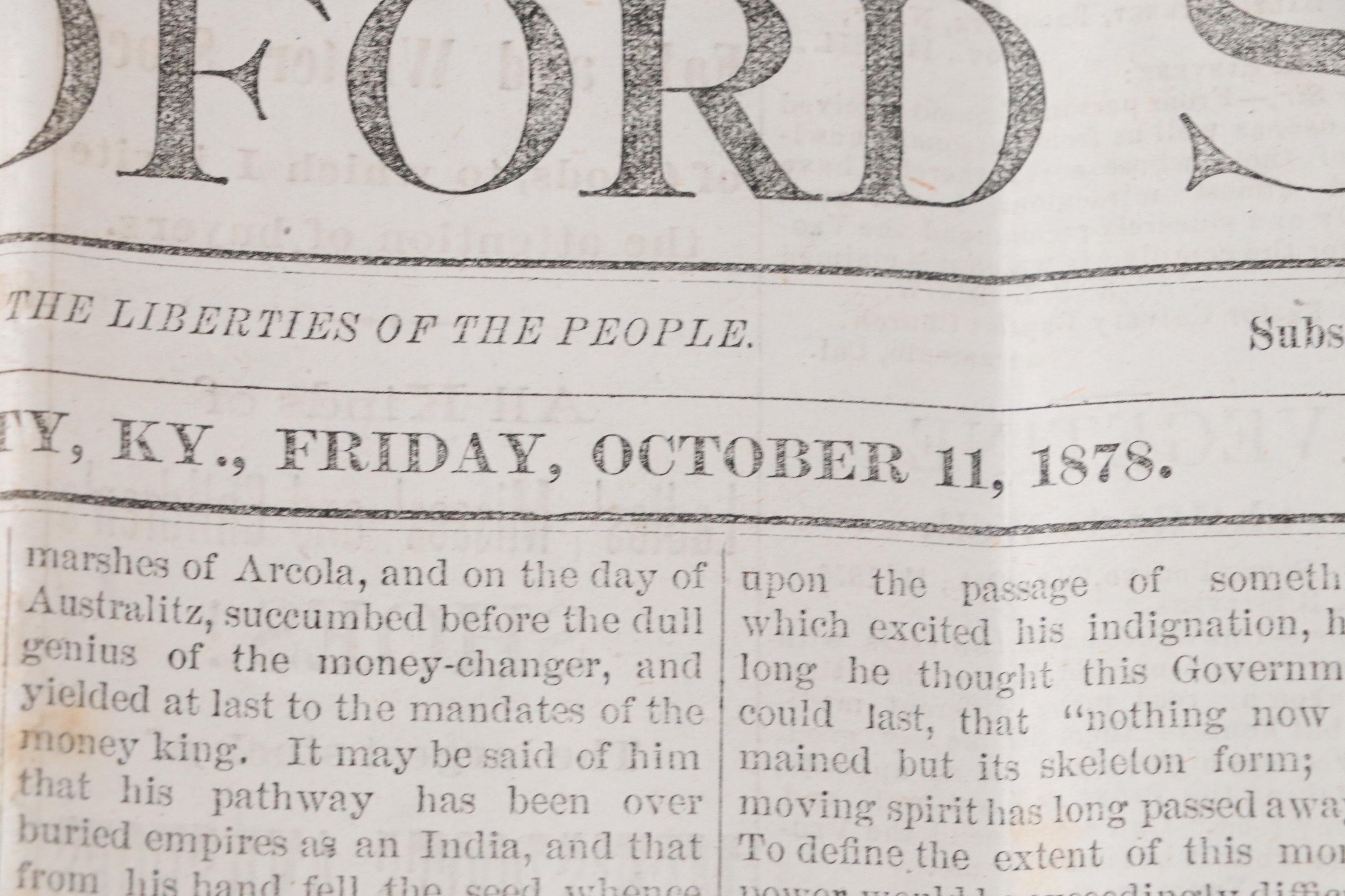 Newspaperboy Hall of Fame Medal to Albert B. Chandler with Newspaper