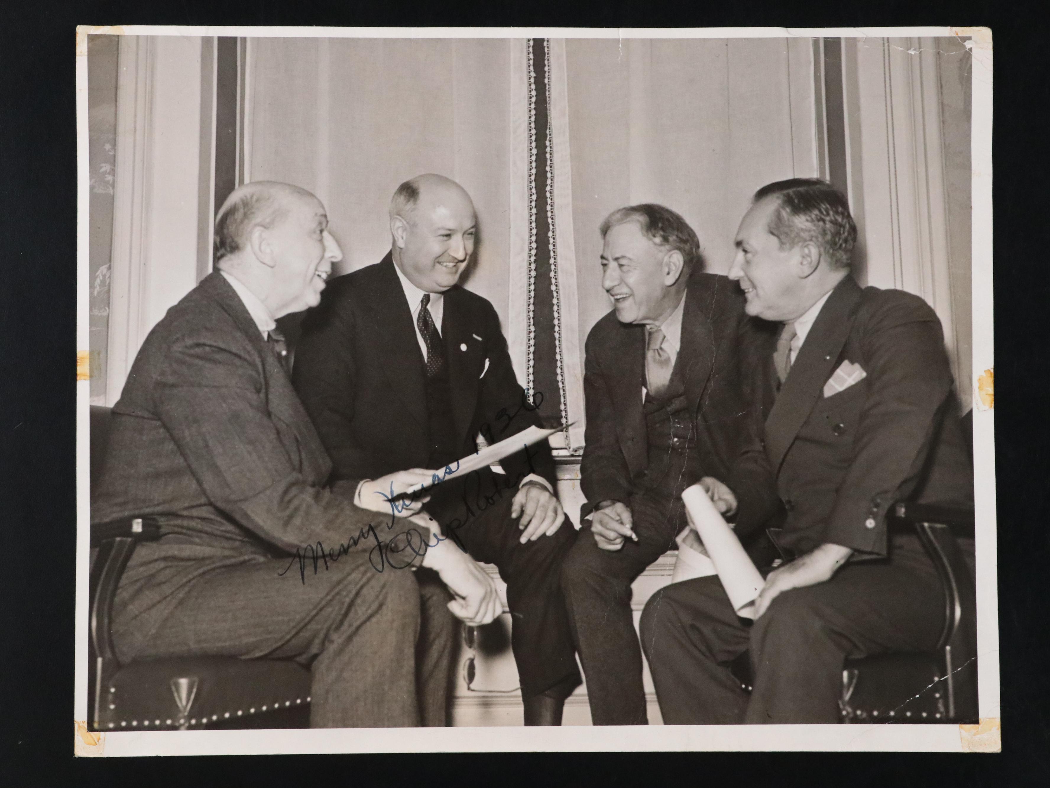 Seymour Weiss, Chip Robert and Other Autographed Photo to "Happy" Chandler