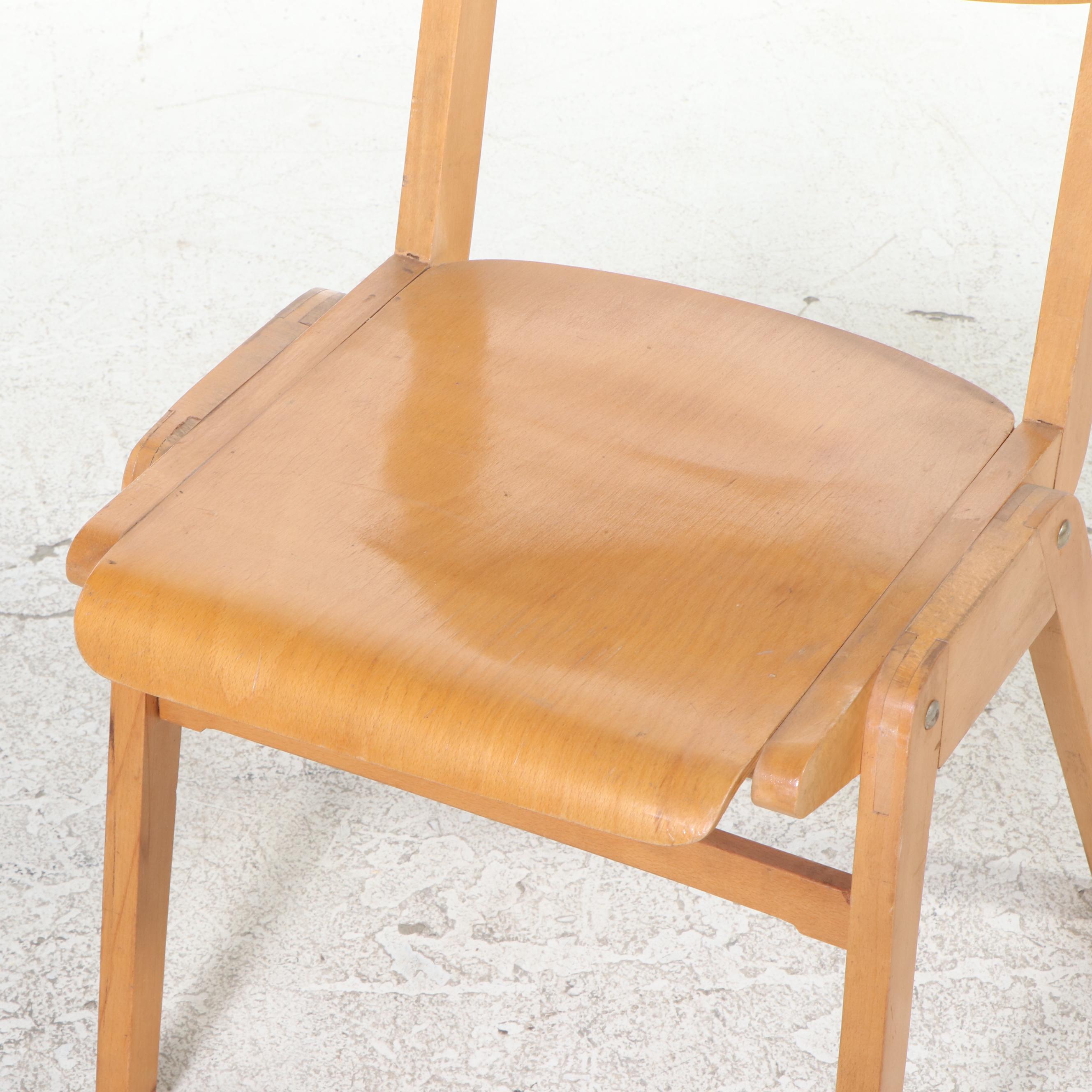 Four Mid Century Modern Molded Plywood Side Chairs