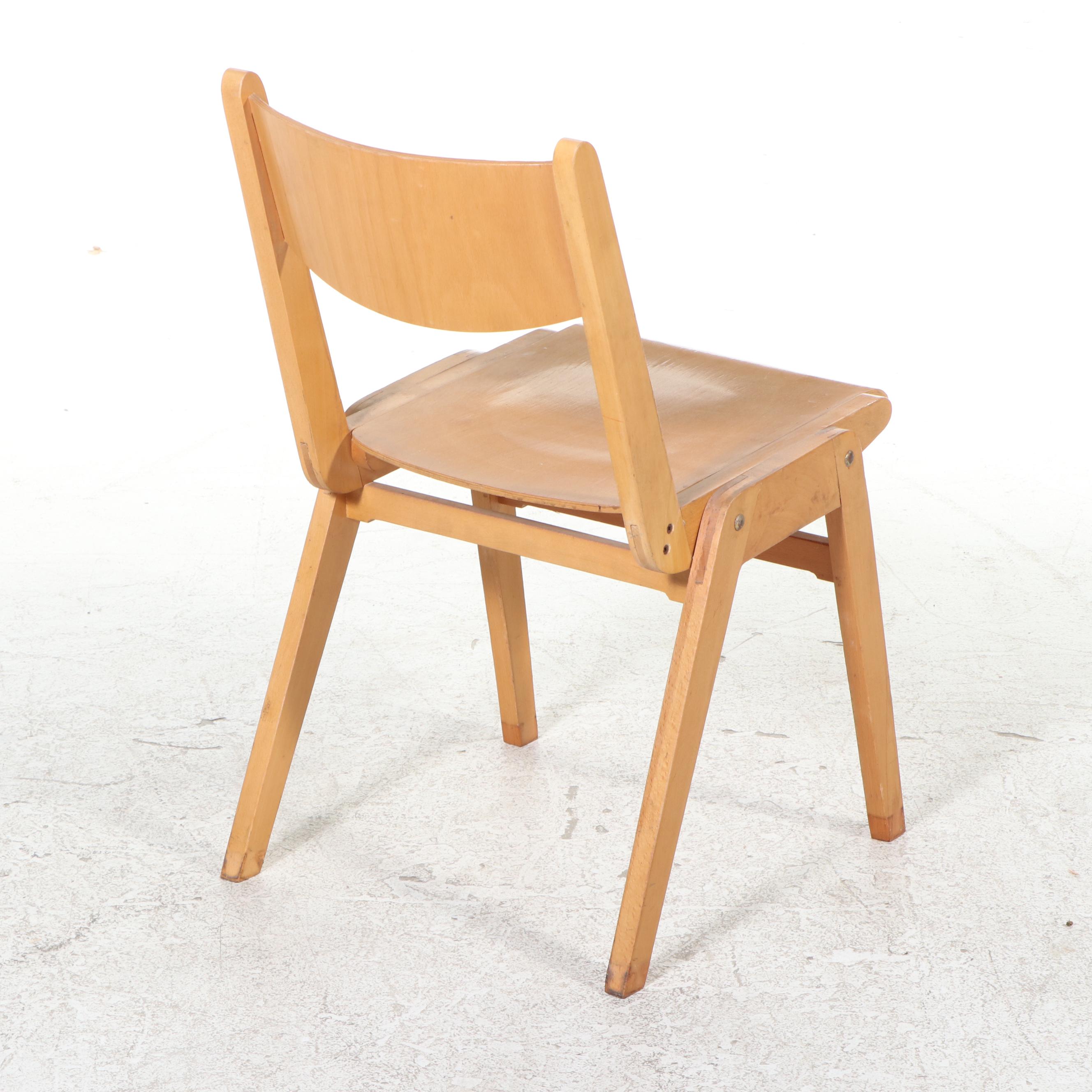 Four Mid Century Modern Molded Plywood Side Chairs