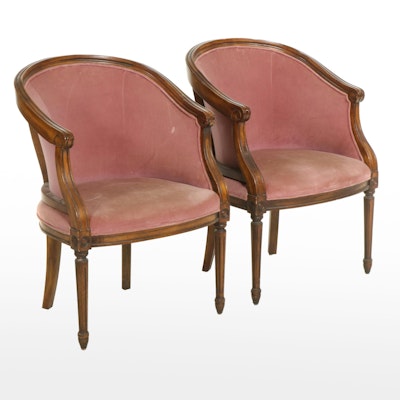 Pair of Louis XVI Style Armchairs, Mid to Late 20th Century