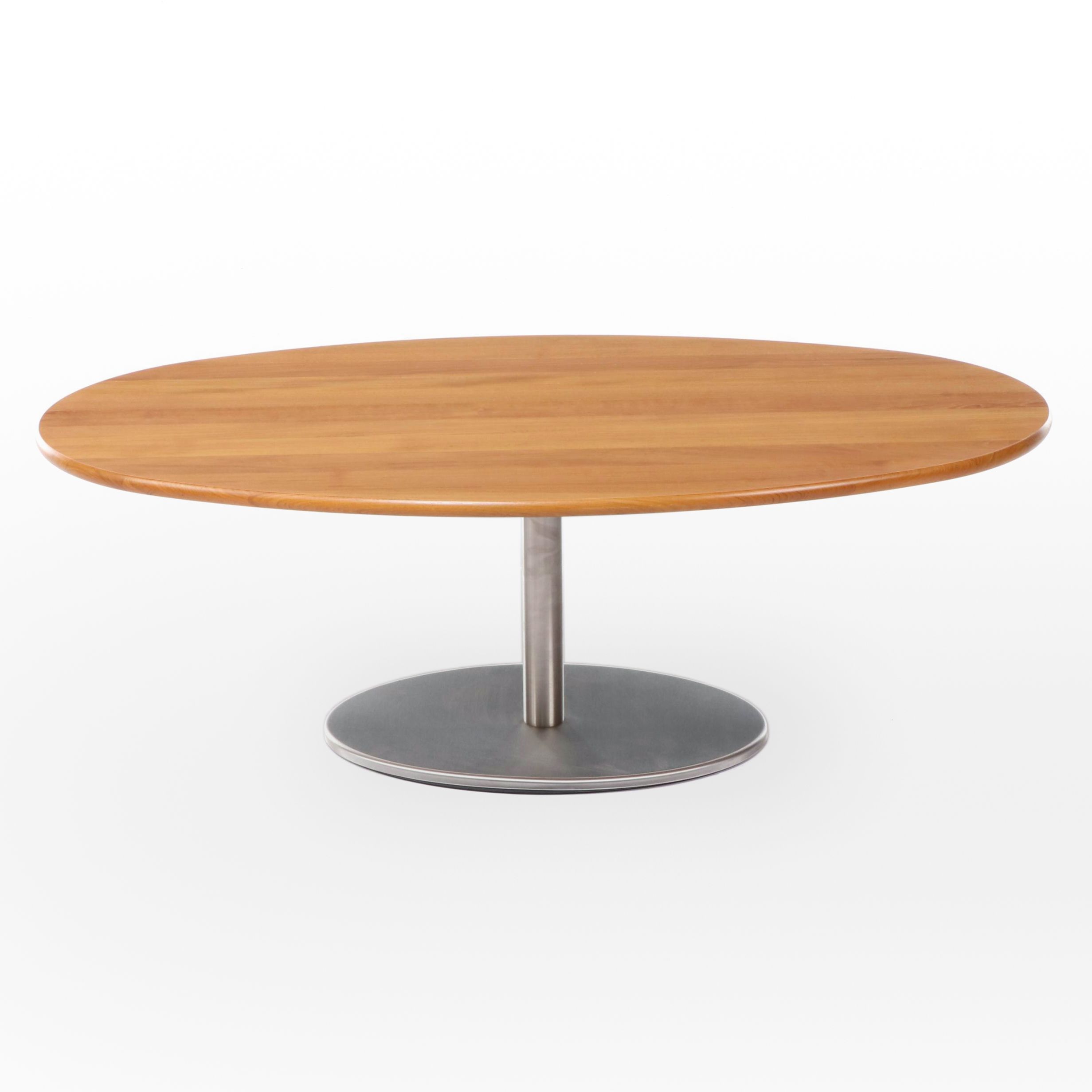 Haslev Danish Teak and Stainless Steel Coffee Table From Furniture By Otmar