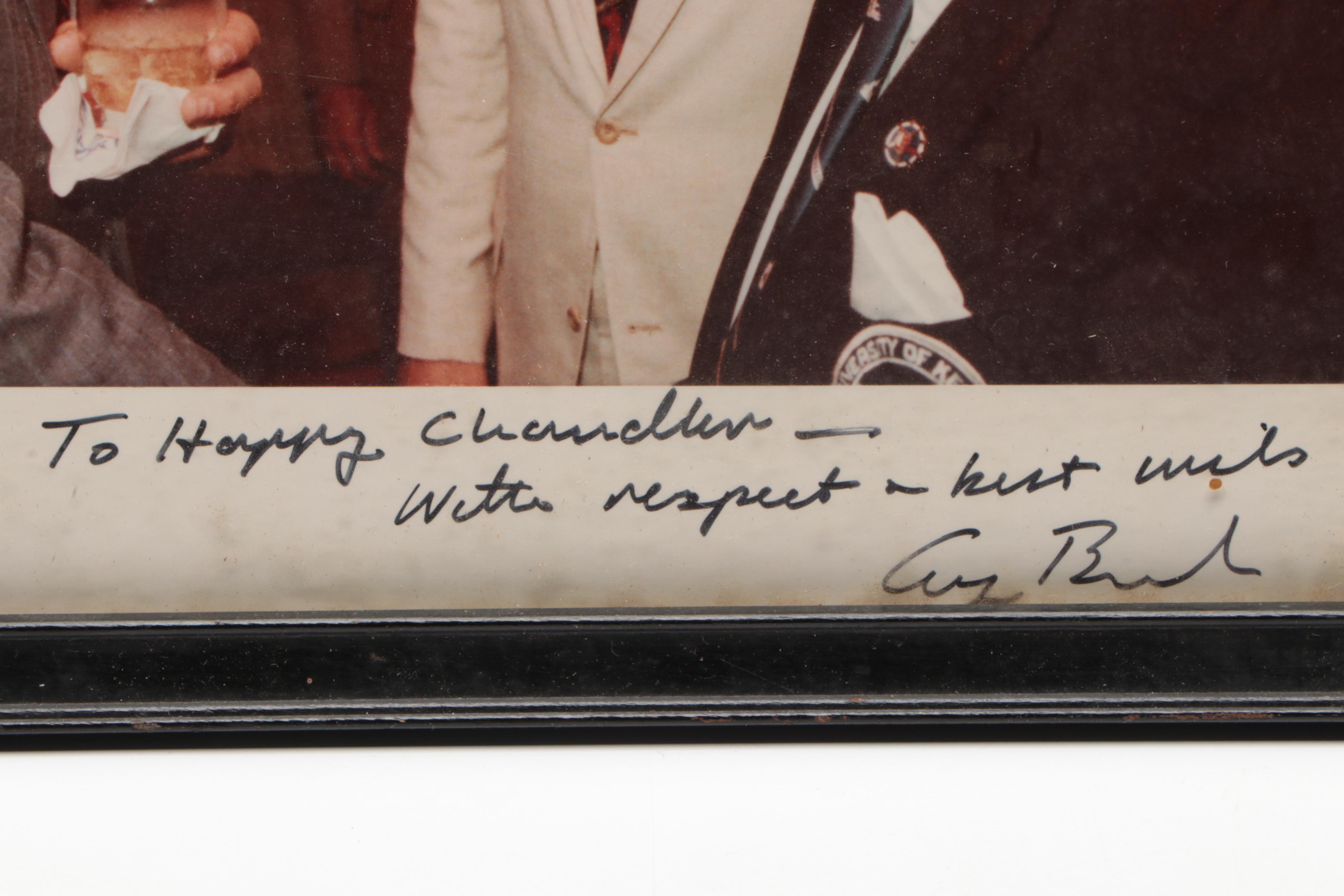 Signed George H. W. Bush Photo and Letter and Other Photograph, Late 20th C.