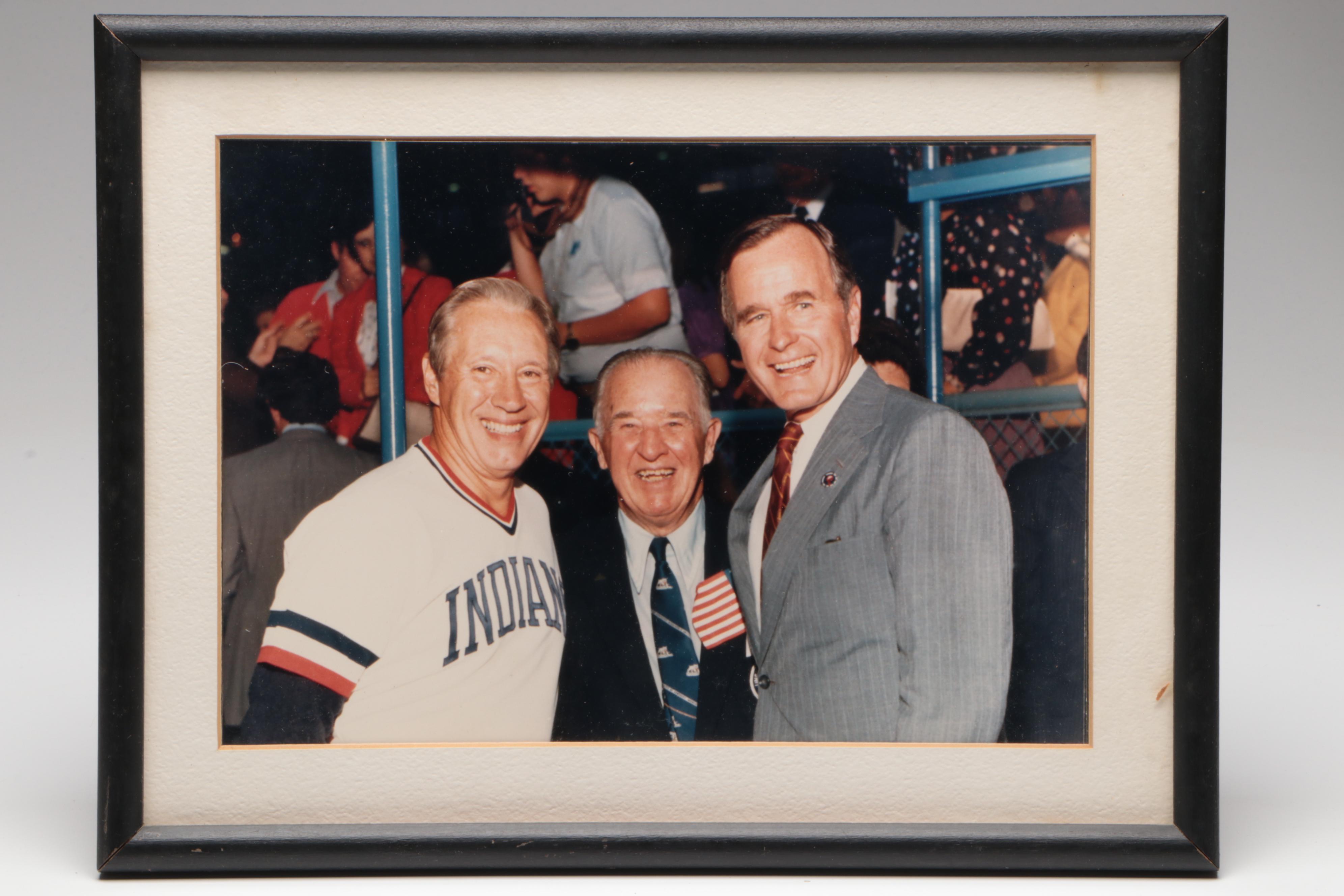 Signed George H. W. Bush Photo and Letter and Other Photograph, Late 20th C.