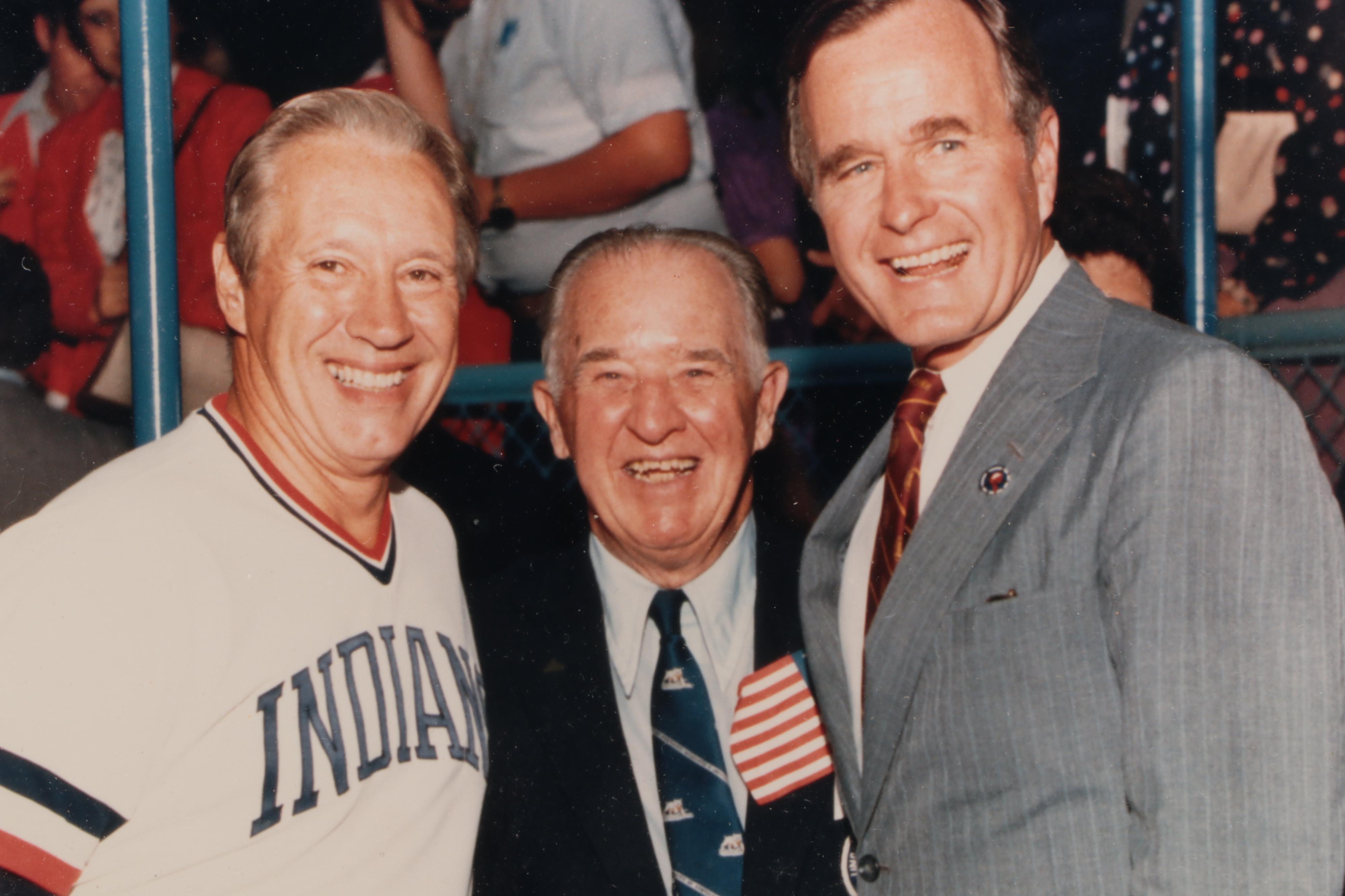 Signed George H. W. Bush Photo and Letter and Other Photograph, Late 20th C.